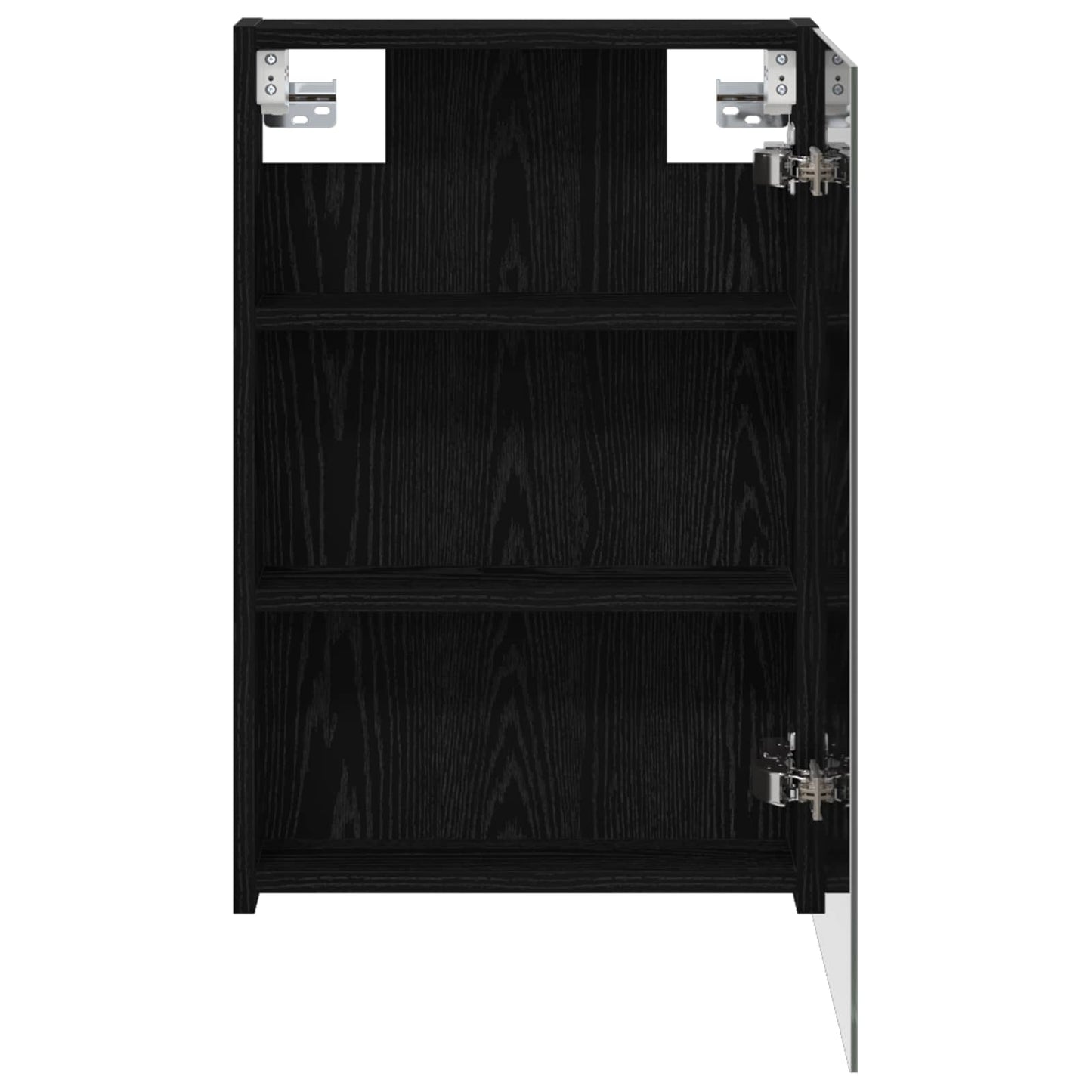 Baderomsspeilskap Svart Eik 40 x 10,5 x 60,5 cm Konstruert tre