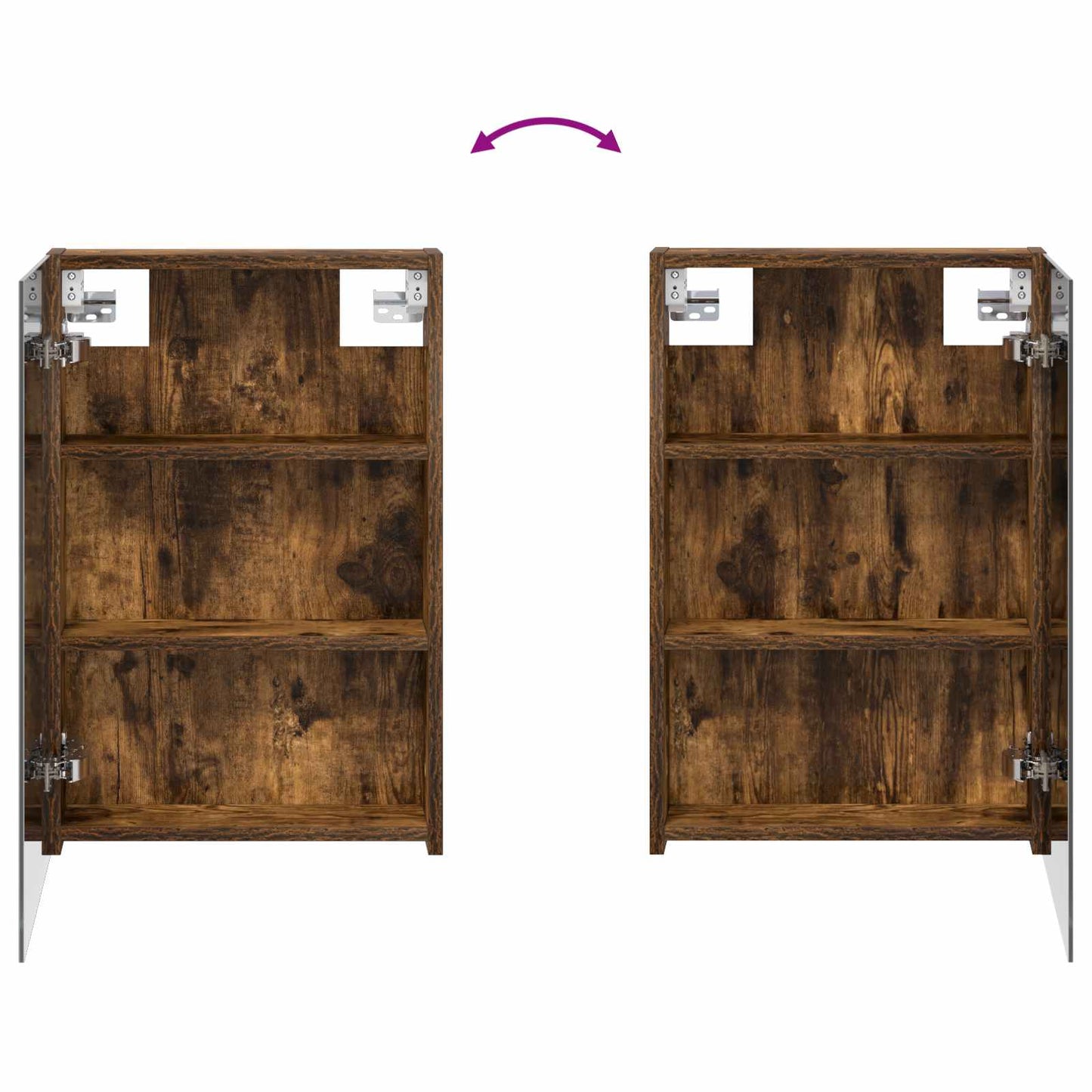 Baderomsspeilskap Røkt eik 40 x 10,5 x 60,5 cm Konstruert tre