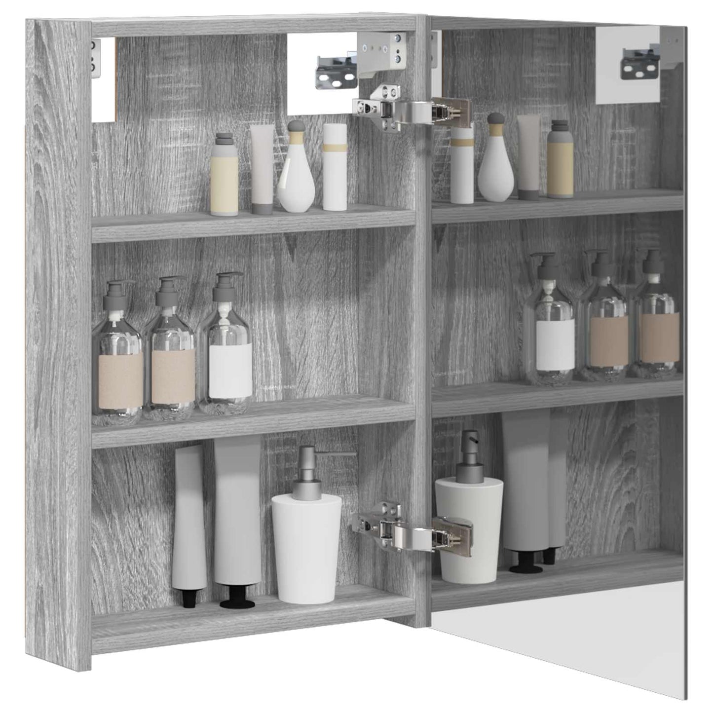 Baderomsspeilskap Grå Sonoma 40 x 10,5 x 60,5 cm Konstruert tre