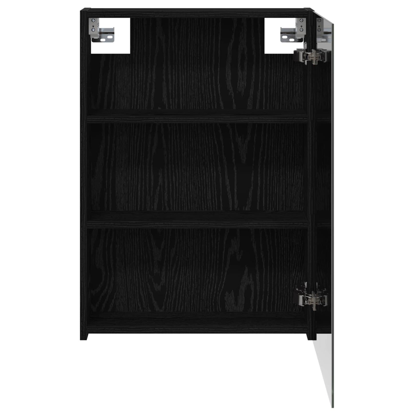 Baderomsspeilskap Svart Eik 50 x 14,5 x 70 cm Konstruert tre