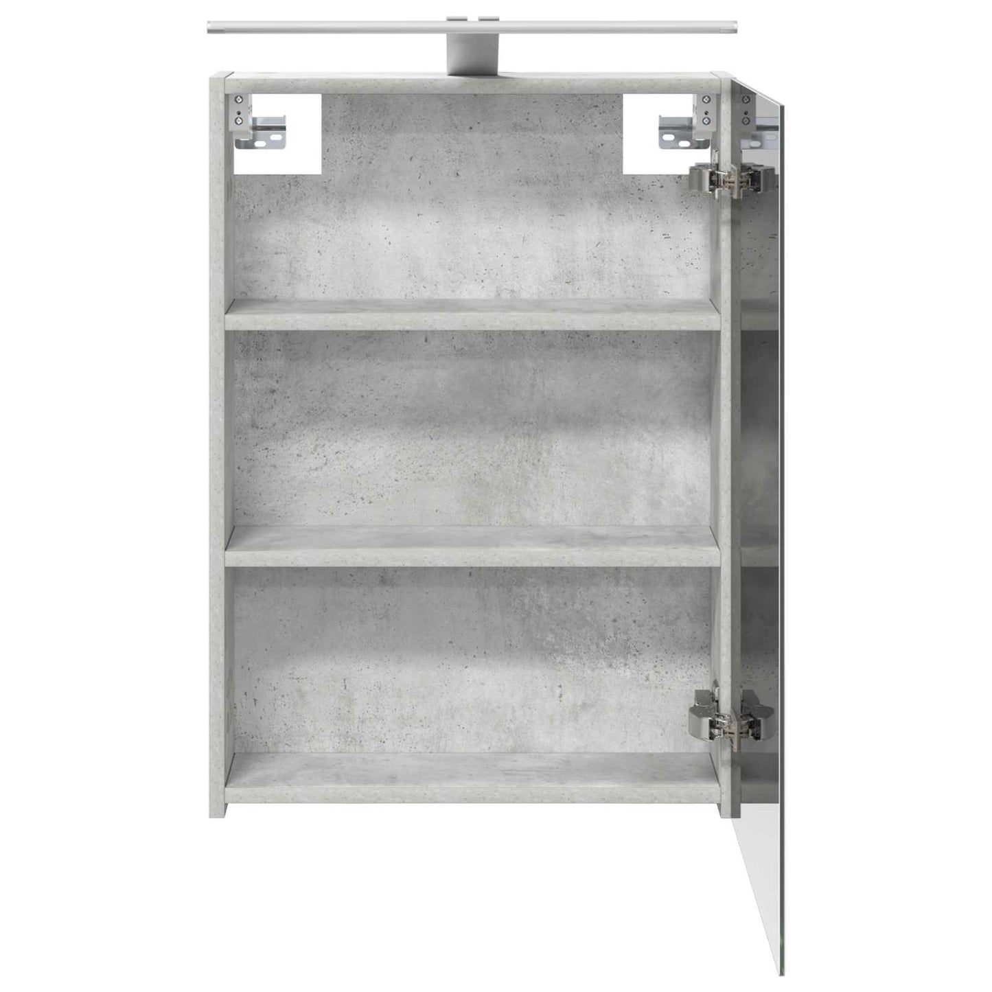 Baderomsspeilskap Betonggrå 50 x 14,5 x 70 cm Konstruert tre