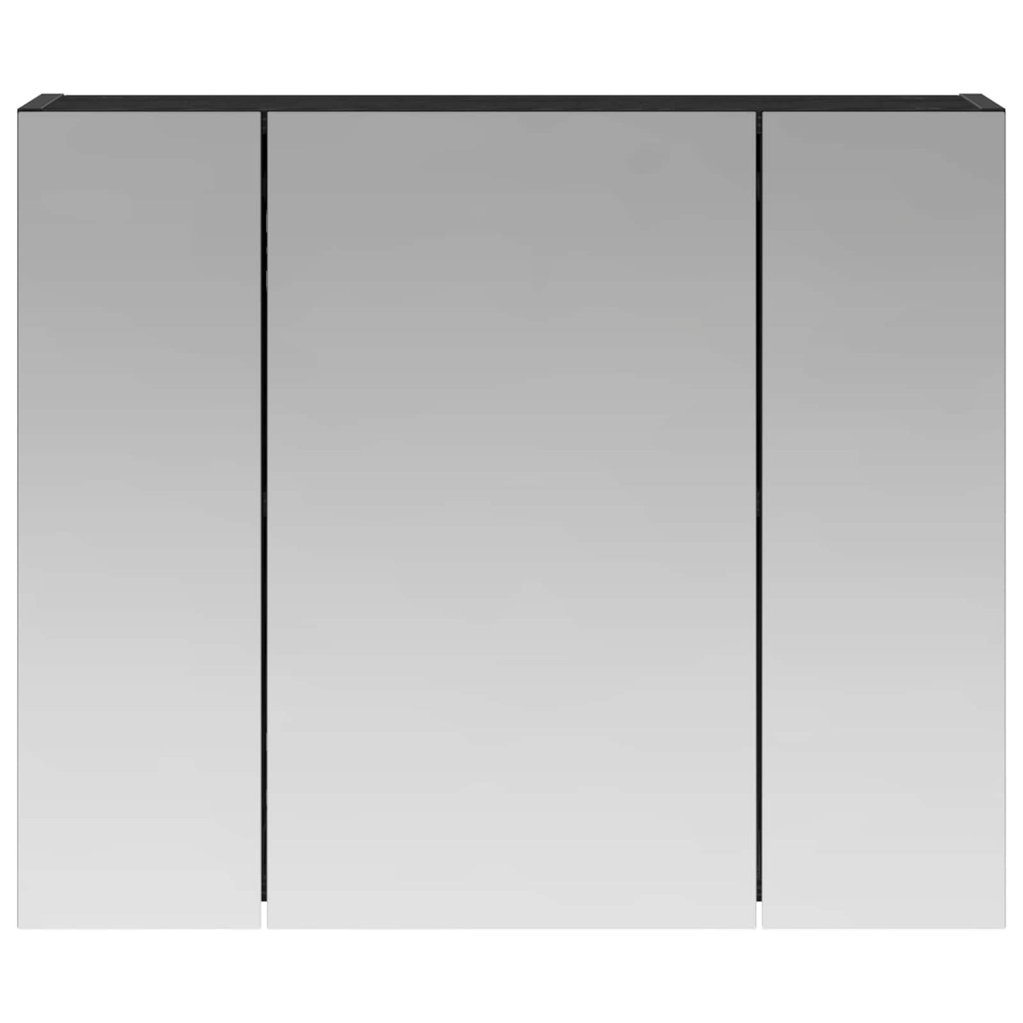 Baderomsspeilskap Svart Eik 60 x 14,5 x 50 cm Konstruert tre