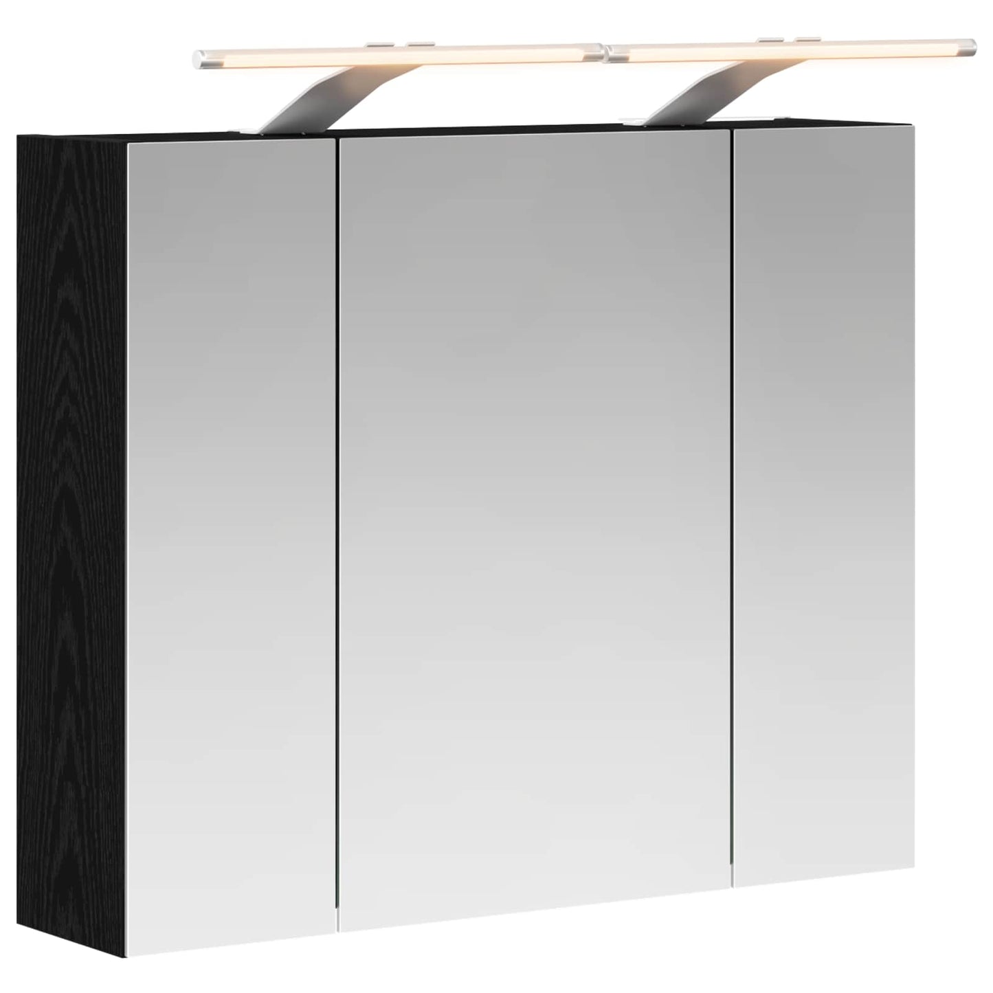 Baderomsspeilskap Svart Eik 60 x 14,5 x 50 cm Konstruert tre
