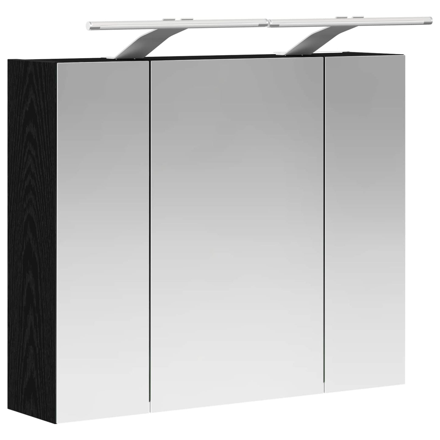Baderomsspeilskap Svart Eik 60 x 14,5 x 50 cm Konstruert tre