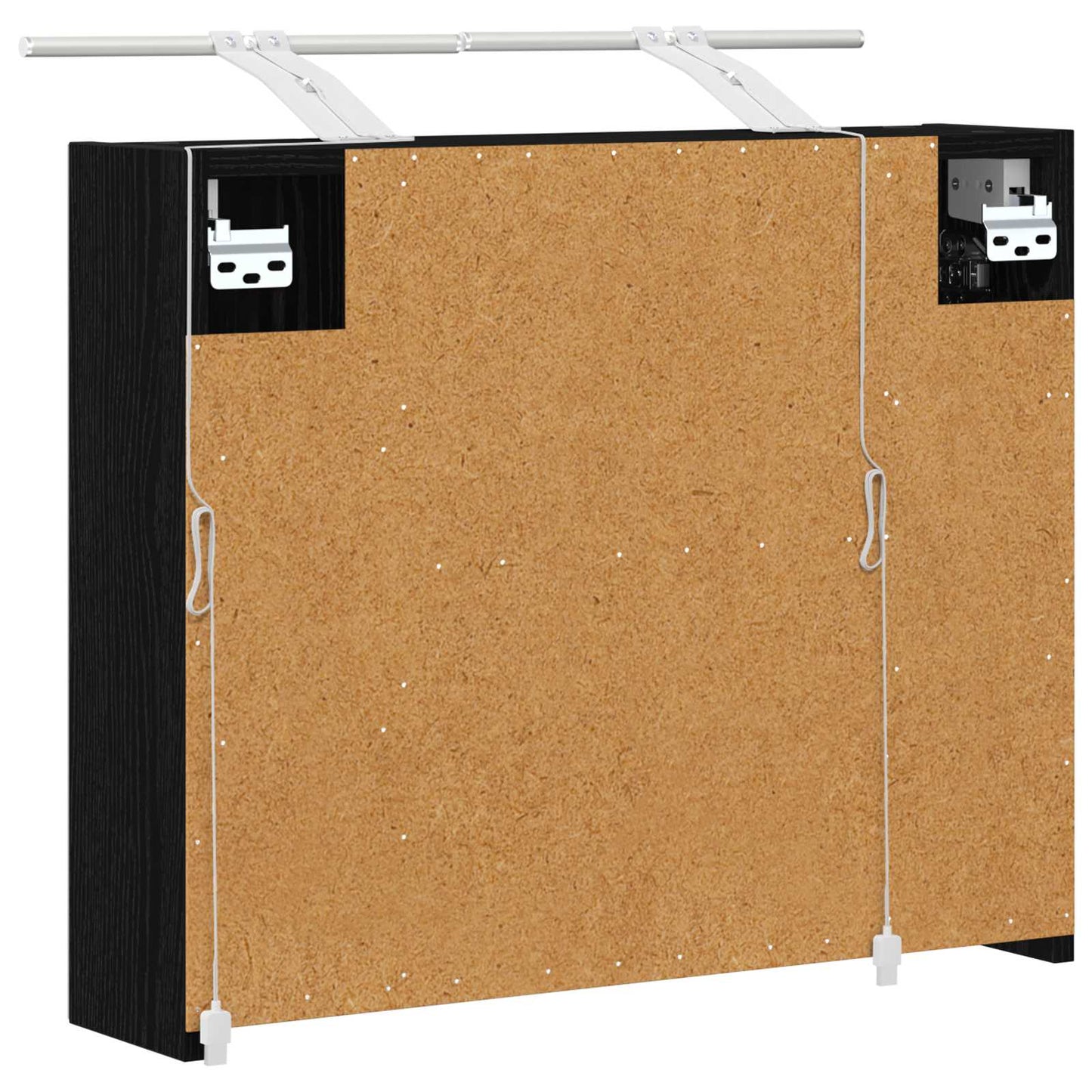 Baderomsspeilskap Svart Eik 60 x 14,5 x 50 cm Konstruert tre