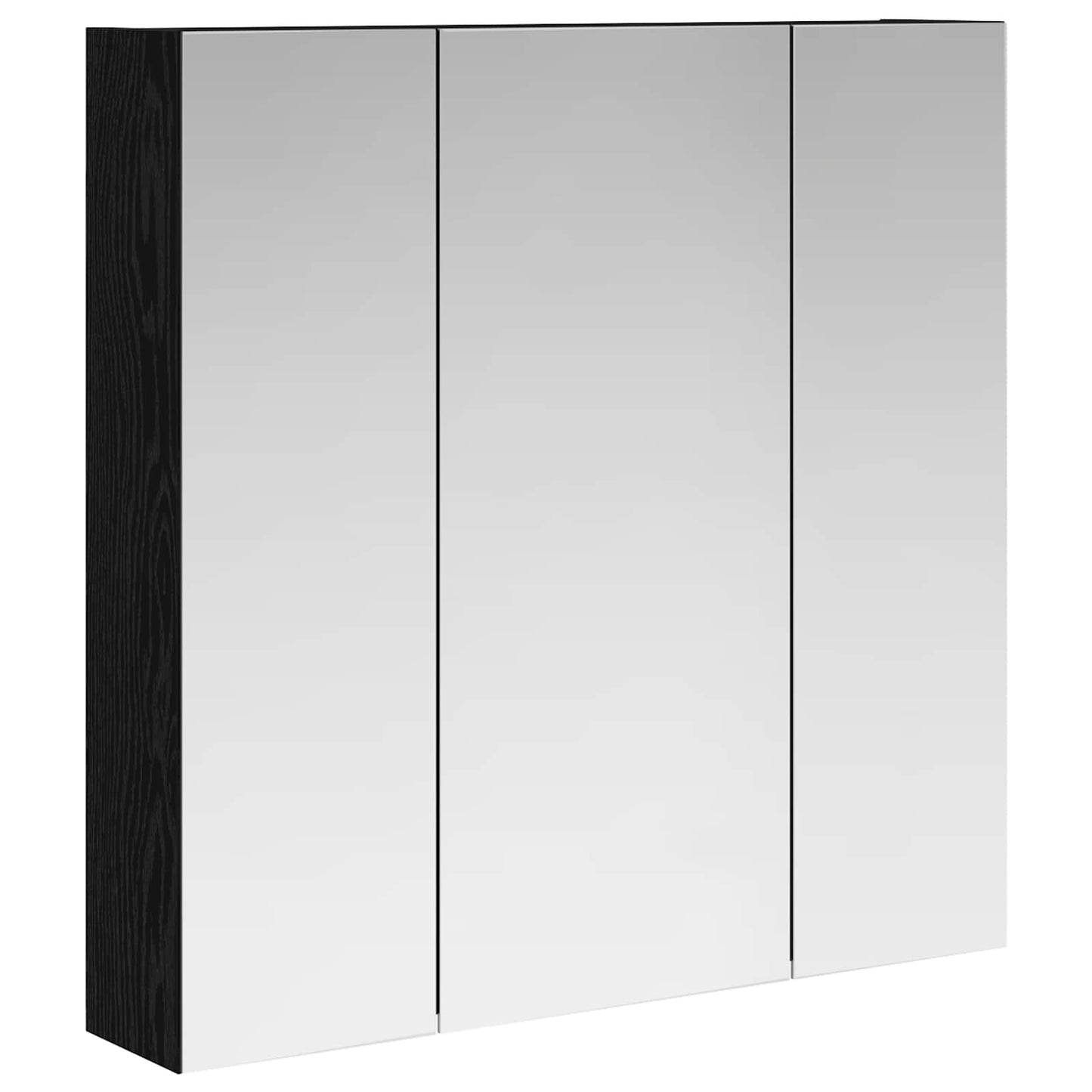 Baderomsspeilskap Svart Eik 70 x 14,5 x 70 cm Konstruert tre