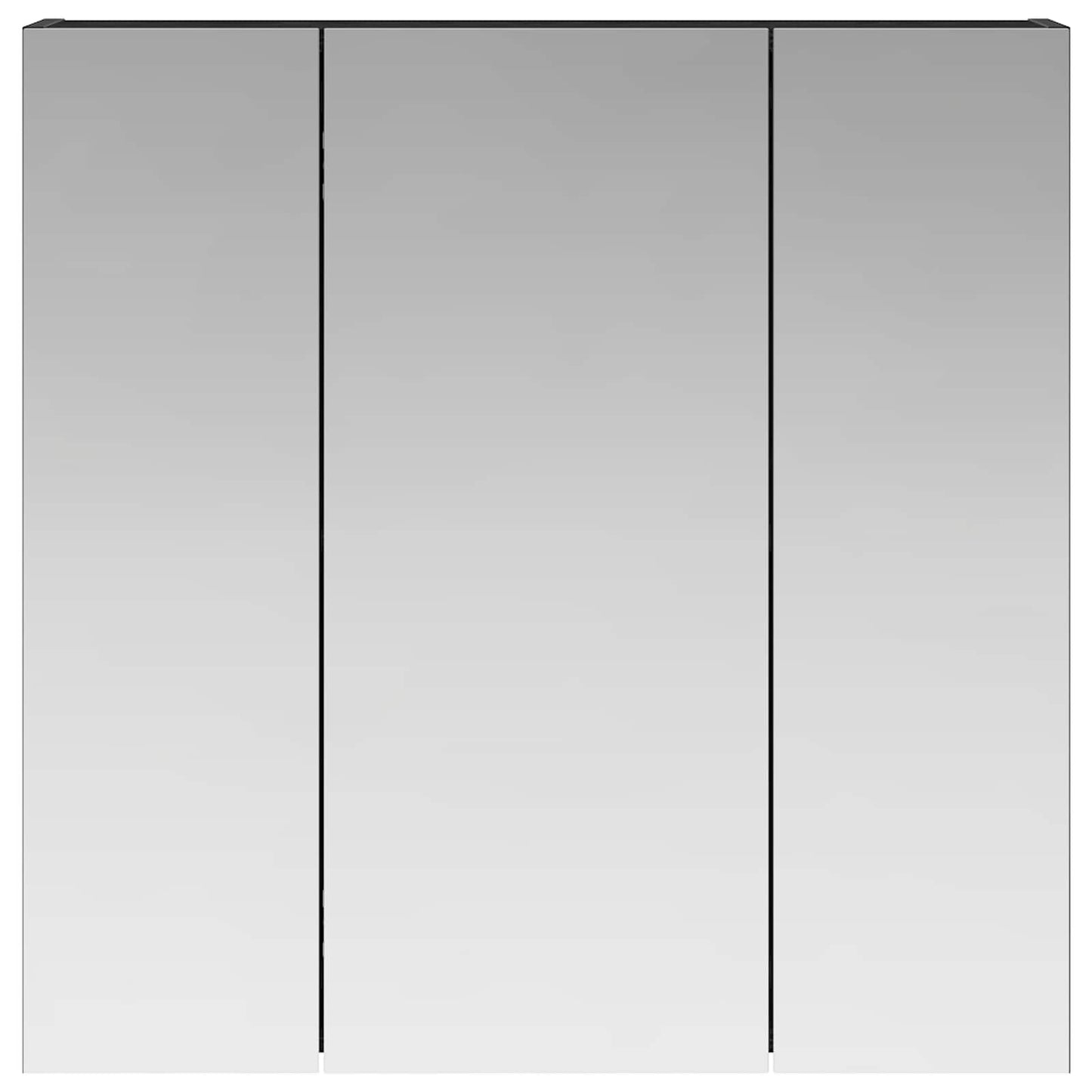 Baderomsspeilskap Svart Eik 70 x 14,5 x 70 cm Konstruert tre
