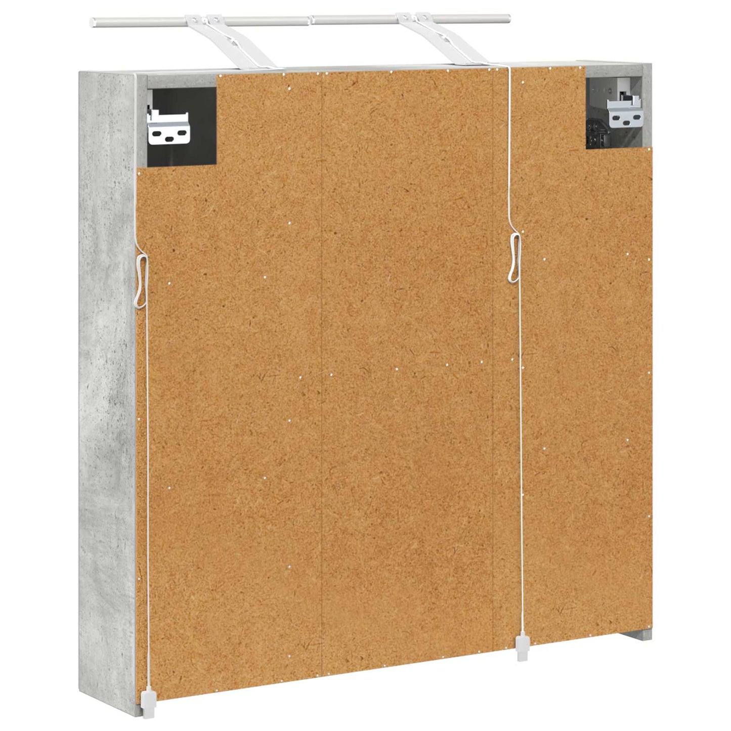 Baderomsspeilskap Betonggrå 70 x 14,5 x 70 cm Konstruert tre