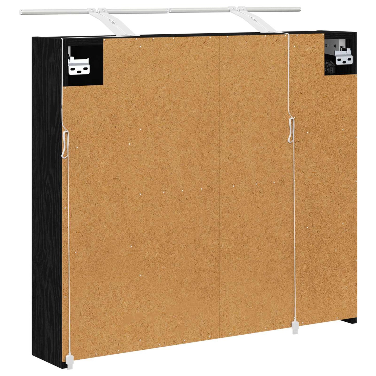 Baderomsspeilskap Svart Eik 80 x 14.5 x 70 cm Konstruert tre