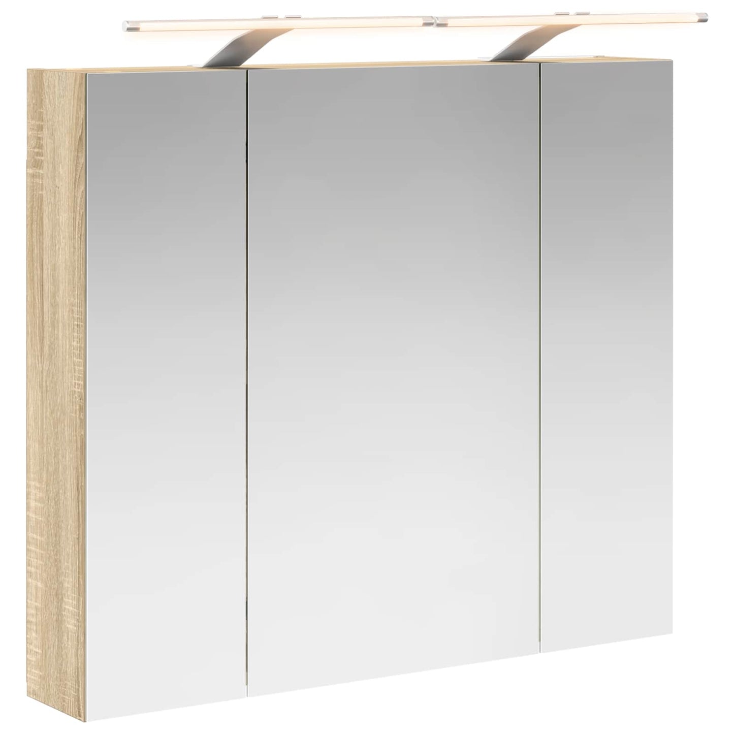 Baderomsspeilskap Sonoma eik 80 x 14.5 x 70 cm Konstruert tre