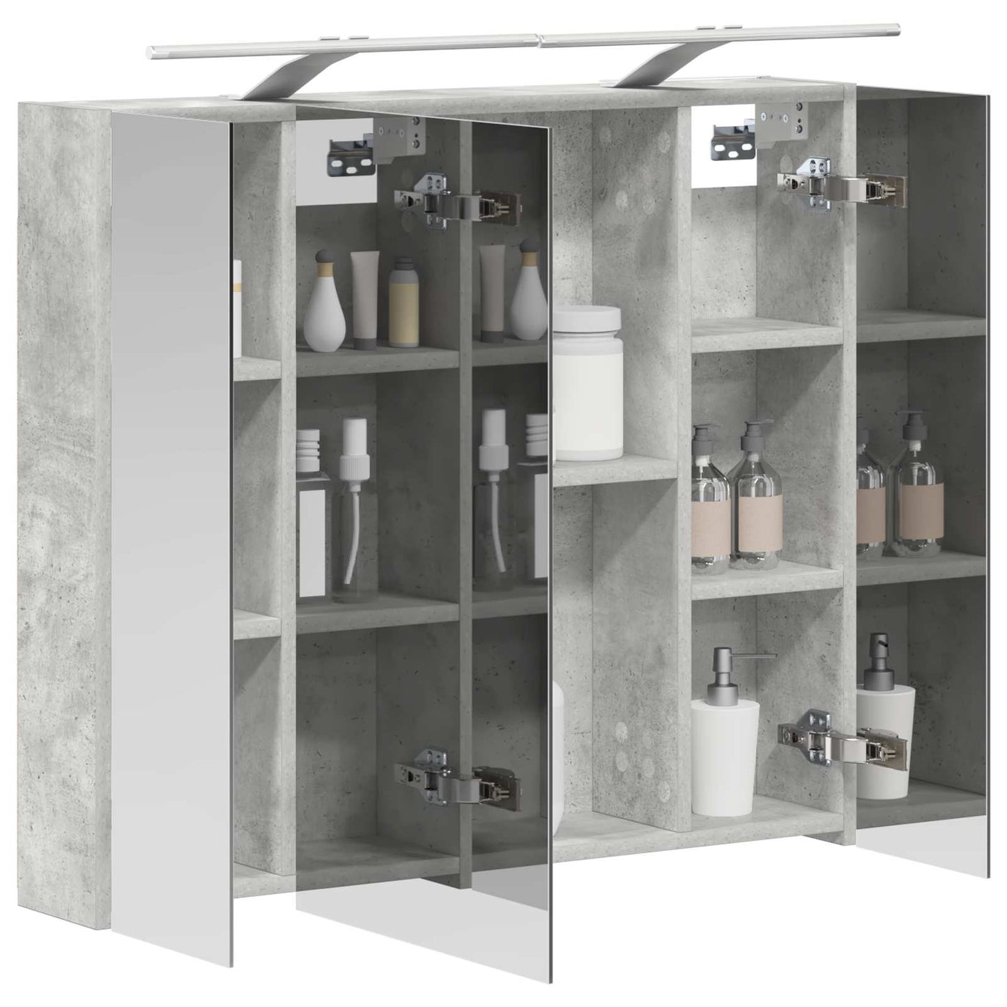 Baderomsspeilskap Betonggrå 80 x 14.5 x 70 cm Konstruert tre