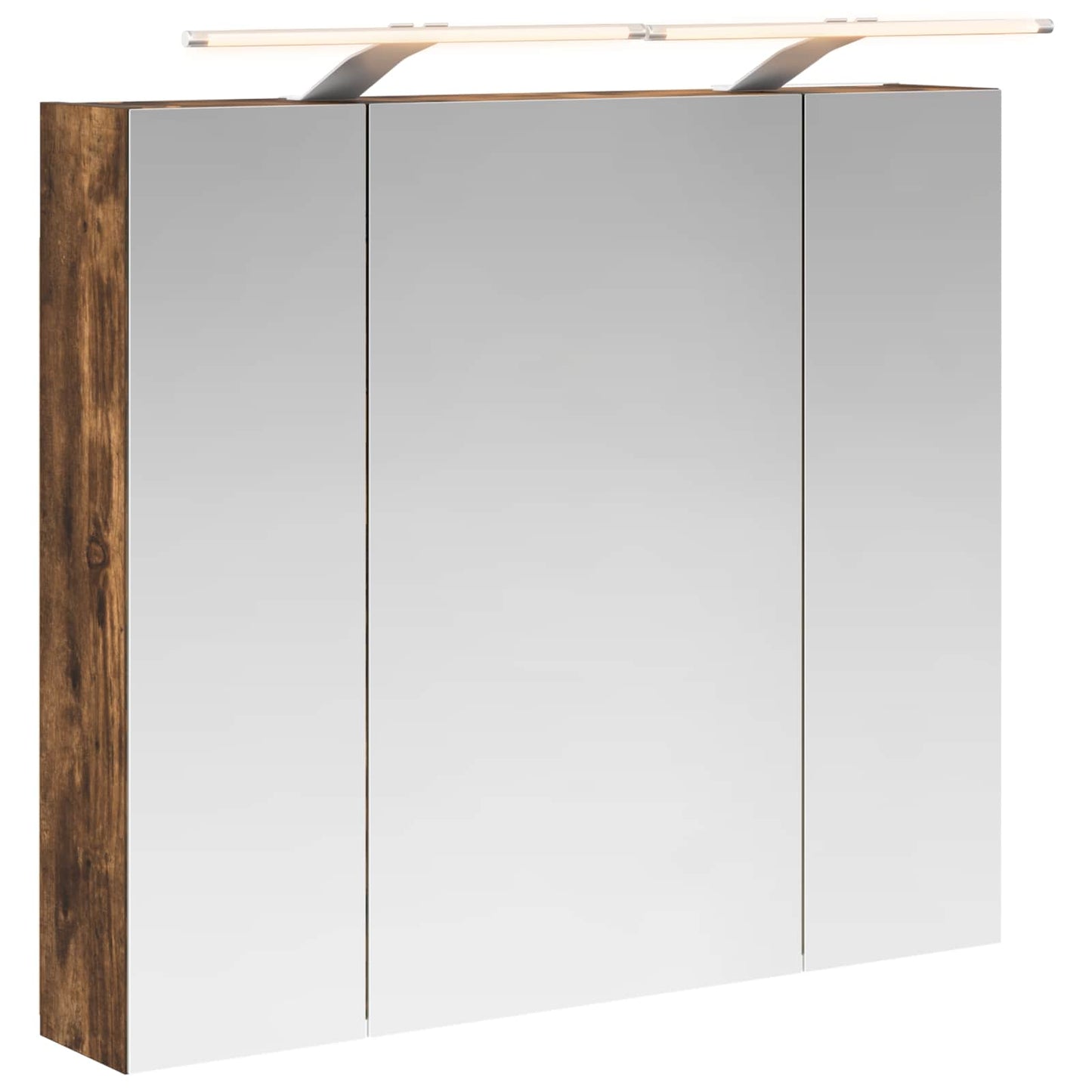 Baderomsspeilskap Røkt eik 80 x 14.5 x 70 cm Konstruert tre
