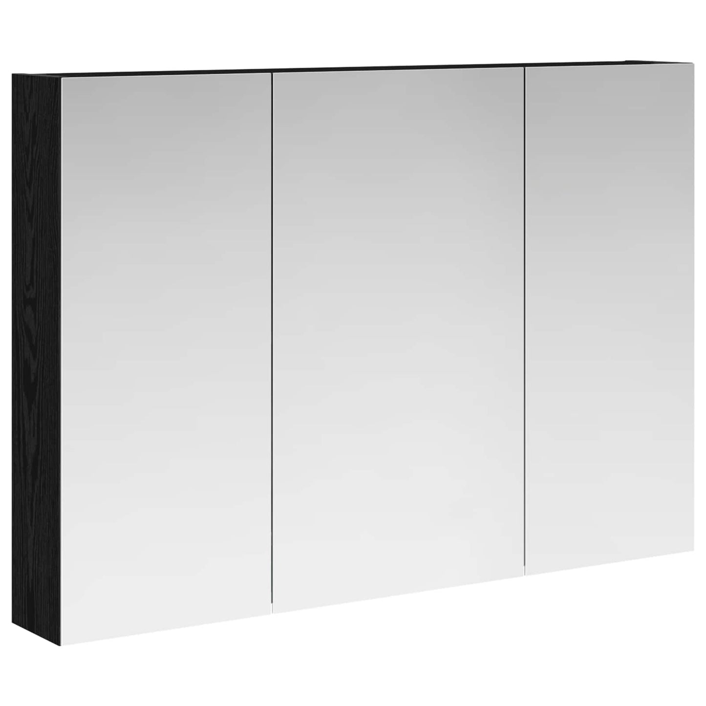 Baderomsspeilskap Svart Eik 100 x 14,5 x 70 cm Konstruert tre