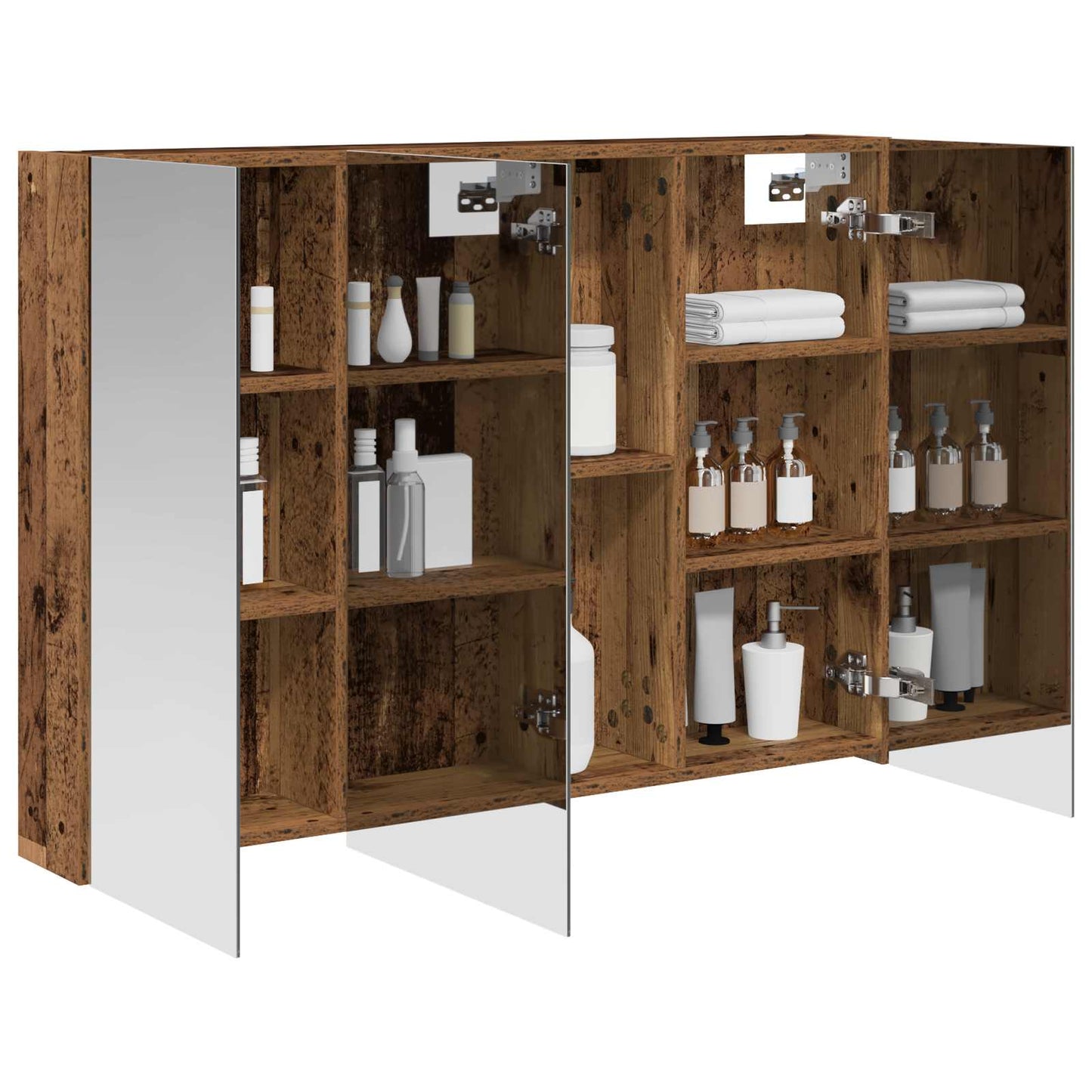 Baderomsspeilskap Gammelt tre 100 x 14,5 x 70 cm Konstruert tre