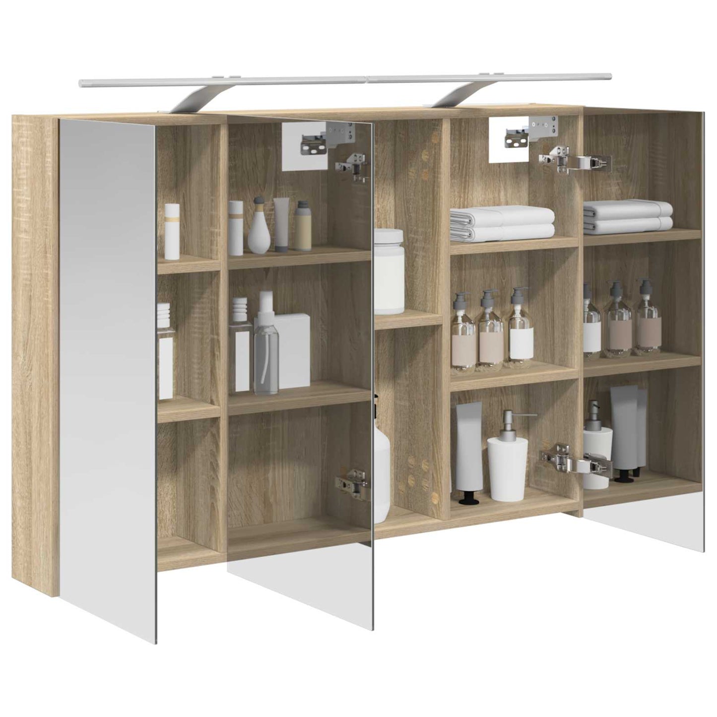 Baderomsspeilskap Sonoma eik 100 x 14,5 x 70 cm Konstruert tre
