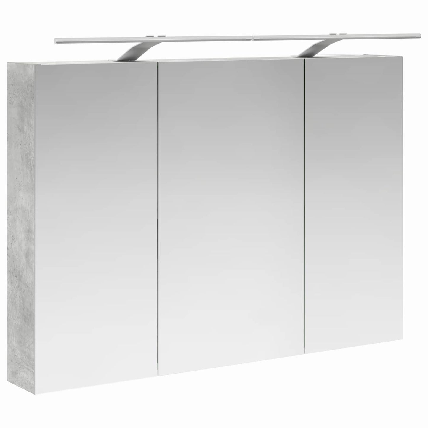 Baderomsspeilskap Betonggrå 100 x 14,5 x 70 cm Konstruert tre