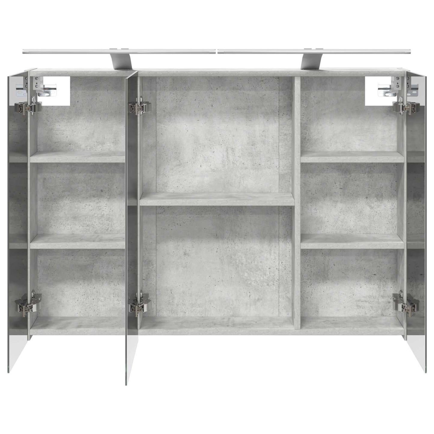 Baderomsspeilskap Betonggrå 100 x 14,5 x 70 cm Konstruert tre