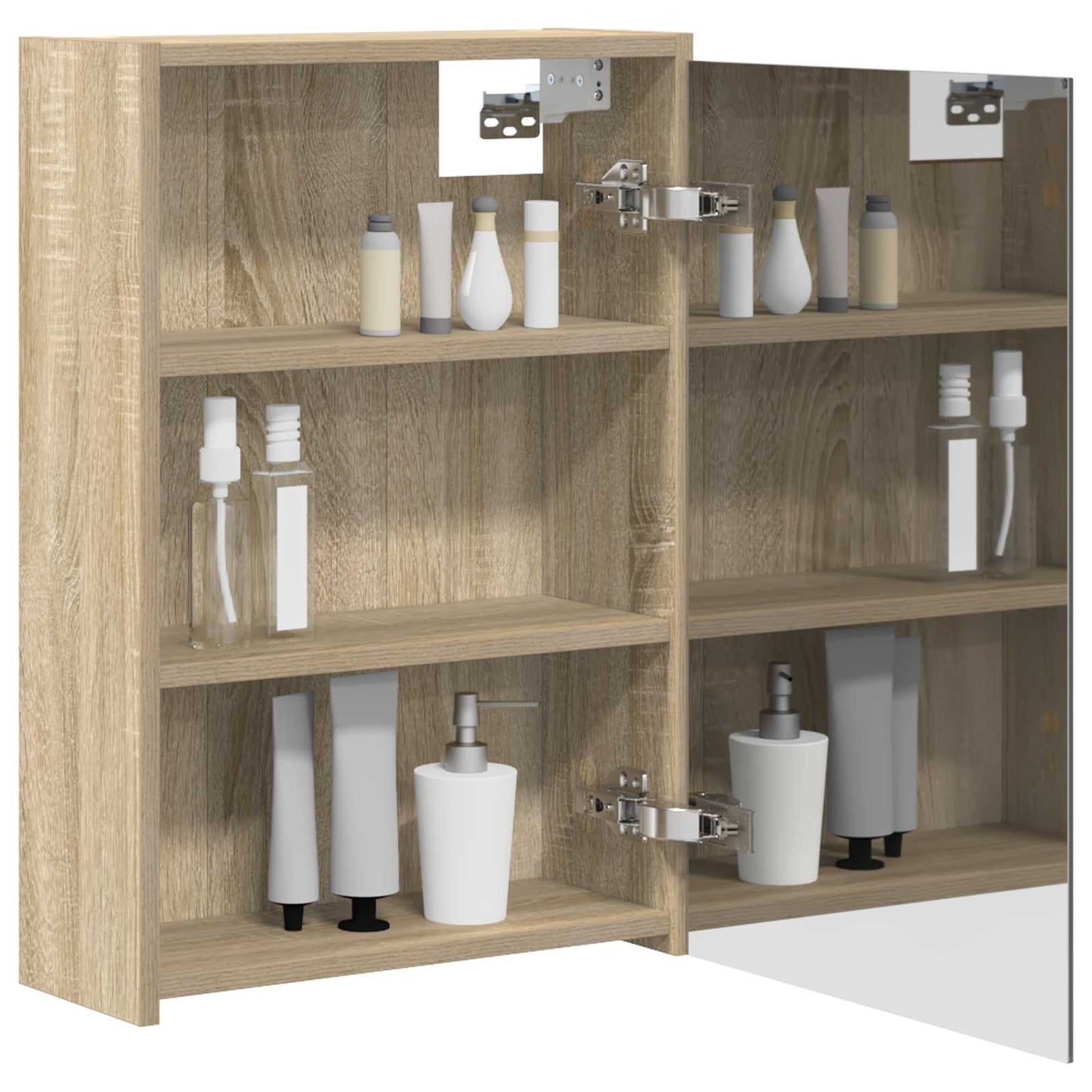 Baderomsspeilskap Sonoma eik 43 x 16 x 62.5 cm Konstruert tre