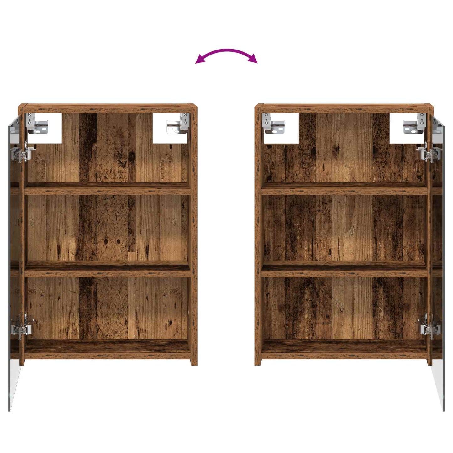 Baderomsspeilskap Gammelt tre 43 x 16 x 62.5 cm Konstruert tre