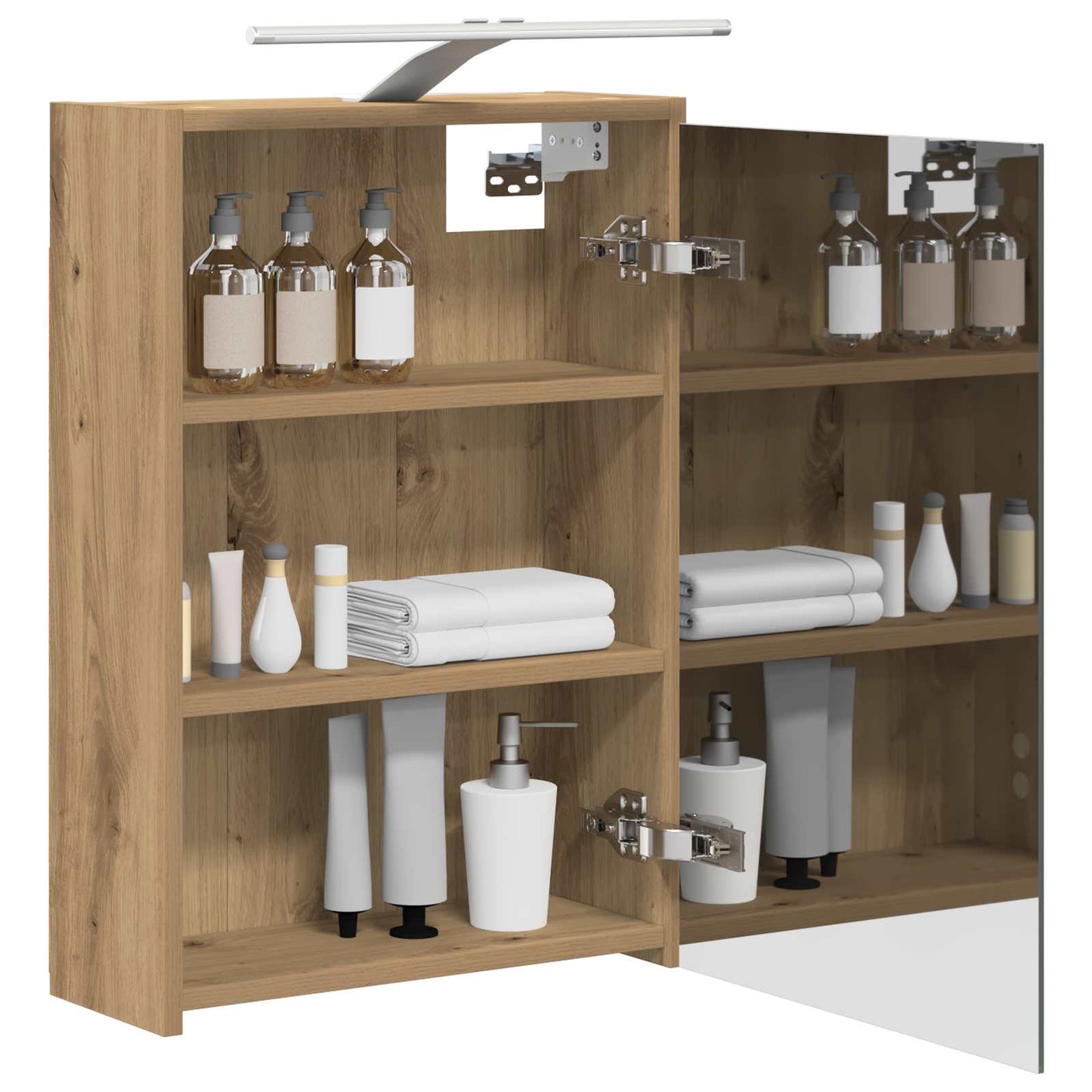 Baderomsspeilskap Kunstnerisk Eik 43 x 16 x 62.5 cm