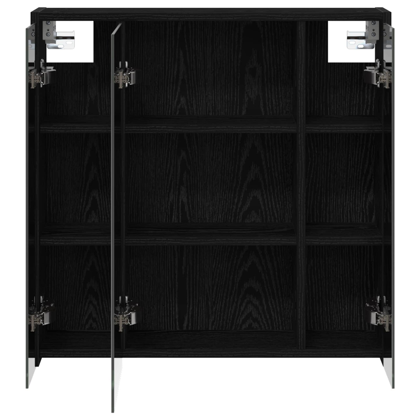 Baderomsspeilskap Svart Eik 63,5 x 16 x 62,5 cm Konstruert tre
