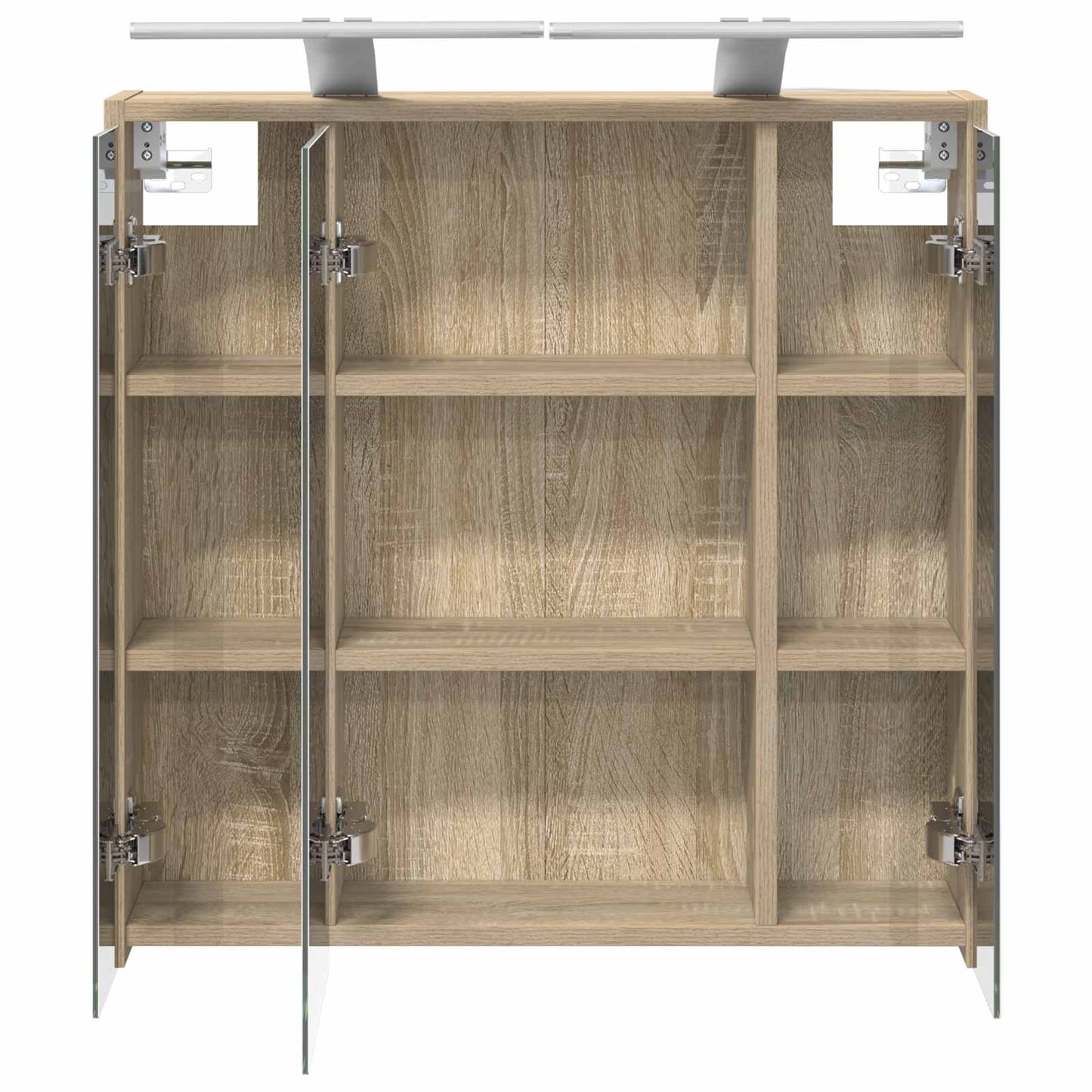 Baderomsspeilskap Sonoma eik 63,5 x 16 x 62,5 cm Konstruert tre