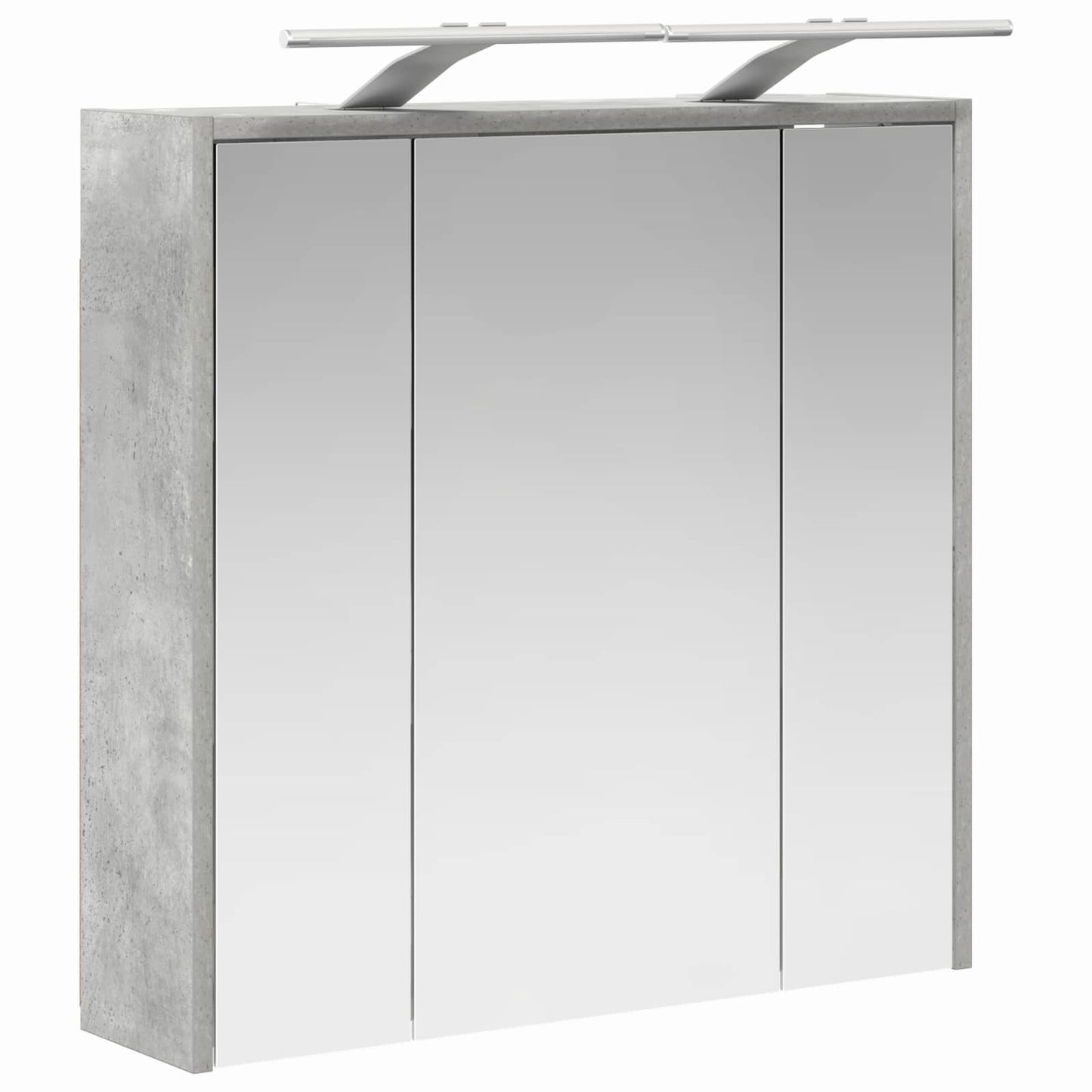 Baderomsspeilskap Betonggrå 63,5 x 16 x 62,5 cm Konstruert tre