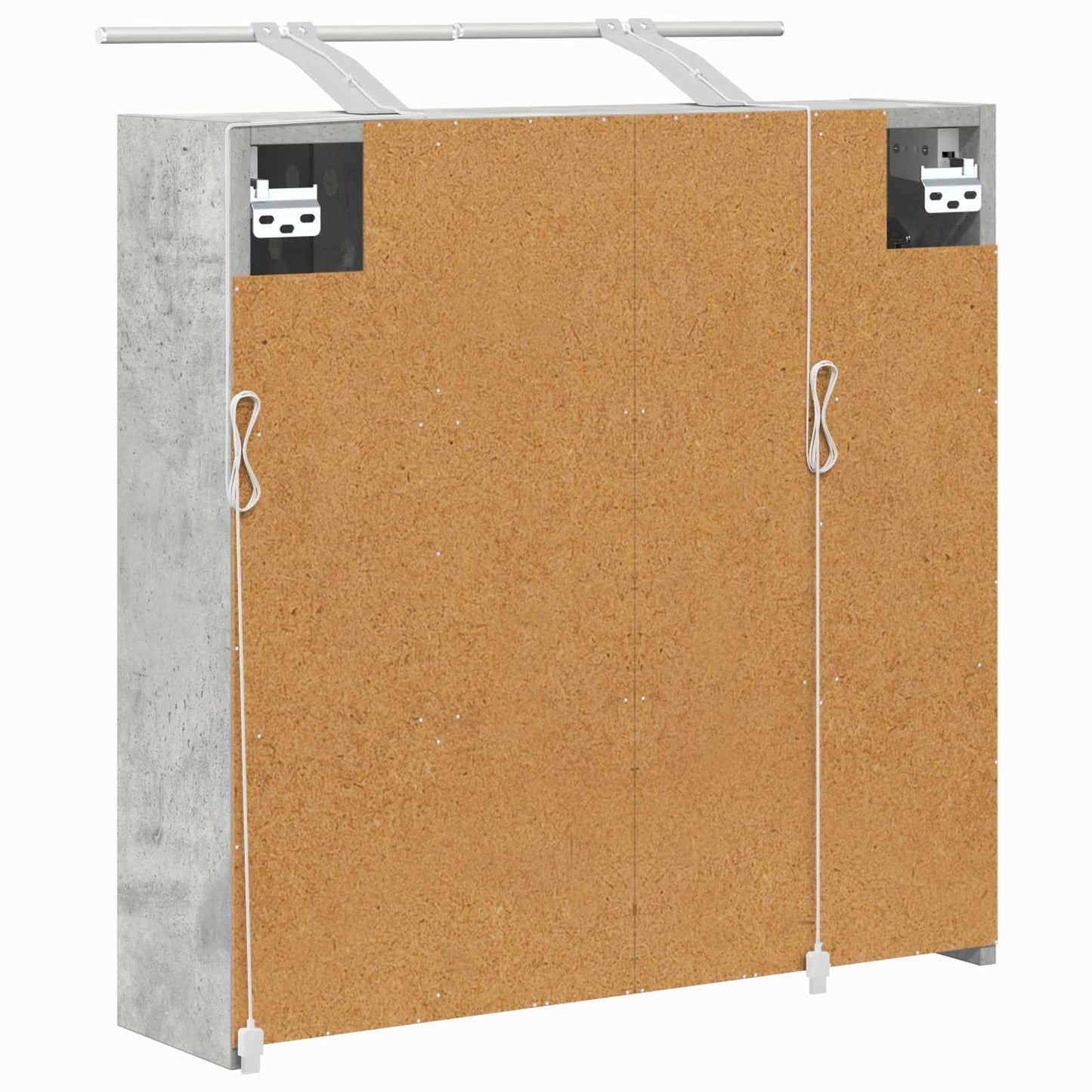 Baderomsspeilskap Betonggrå 63,5 x 16 x 62,5 cm Konstruert tre