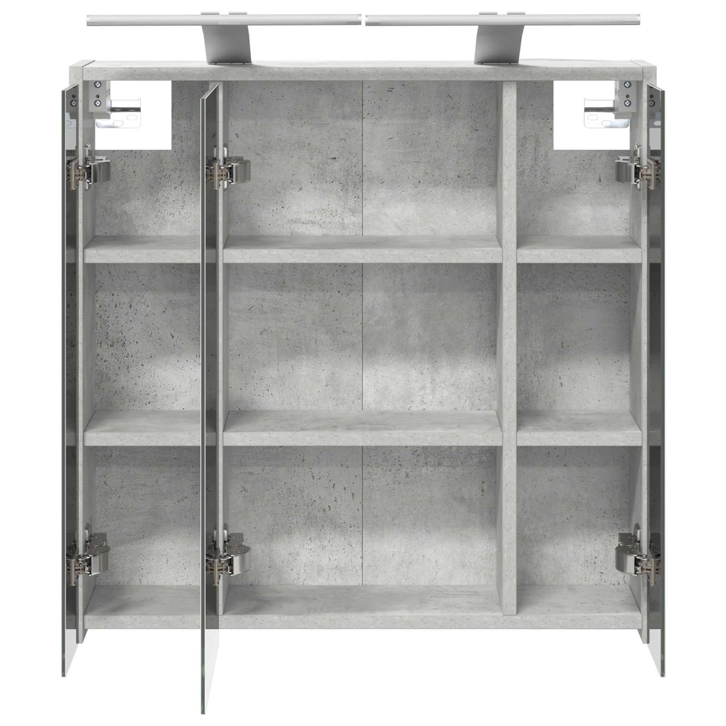 Baderomsspeilskap Betonggrå 63,5 x 16 x 62,5 cm Konstruert tre