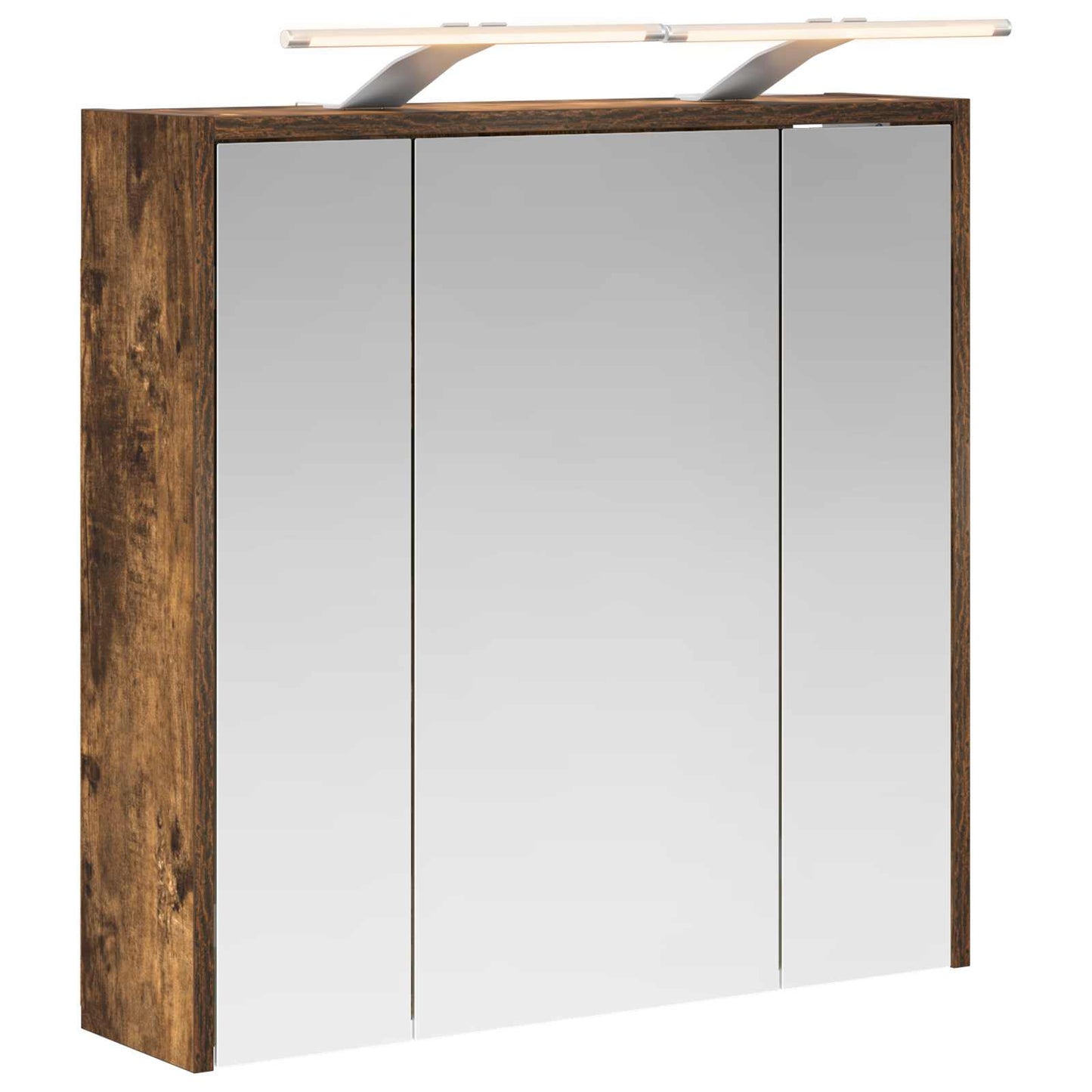 Baderomsspeilskap Røkt eik 63,5 x 16 x 62,5 cm Konstruert tre