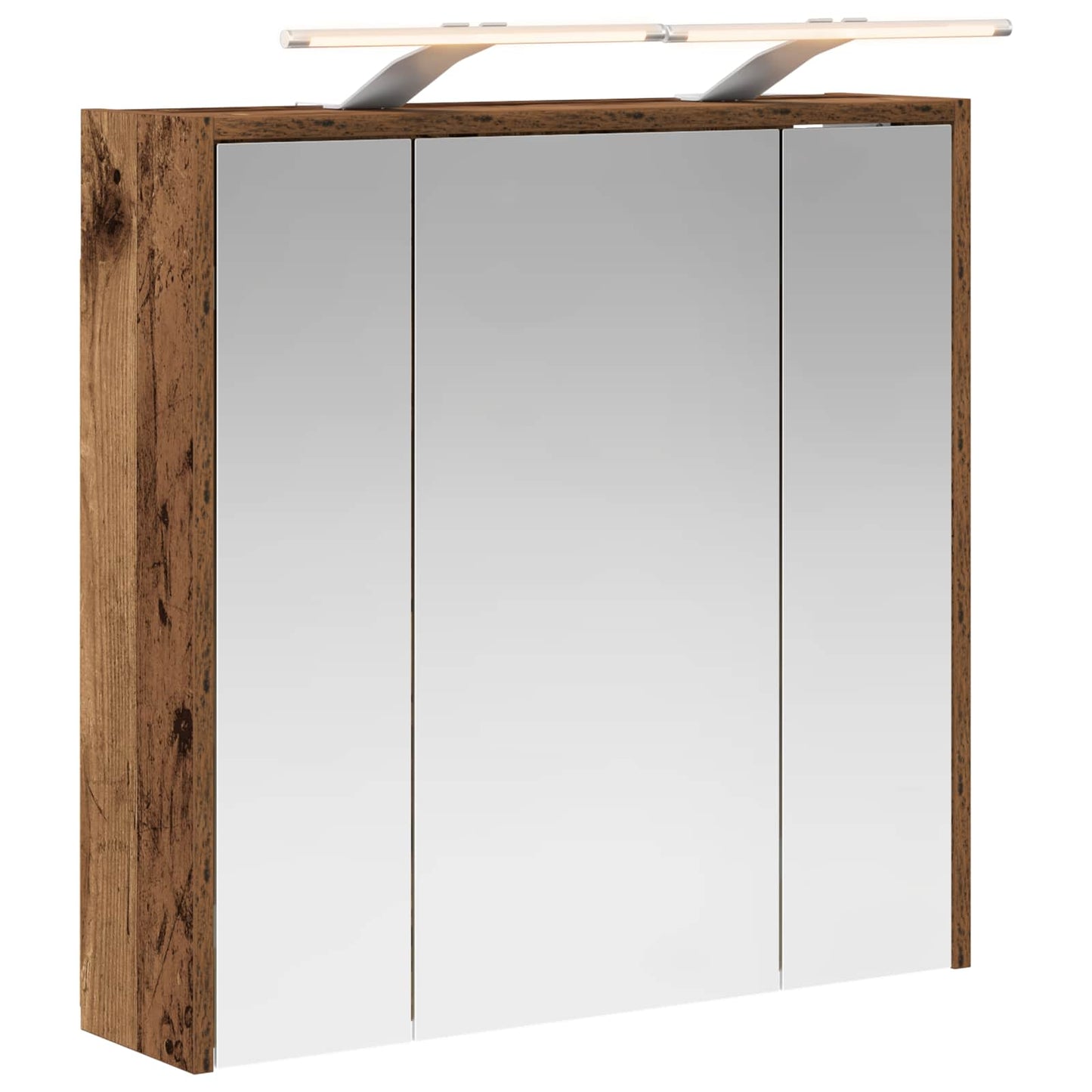 Baderomsspeilskap Gammelt tre 63,5 x 16 x 62,5 cm