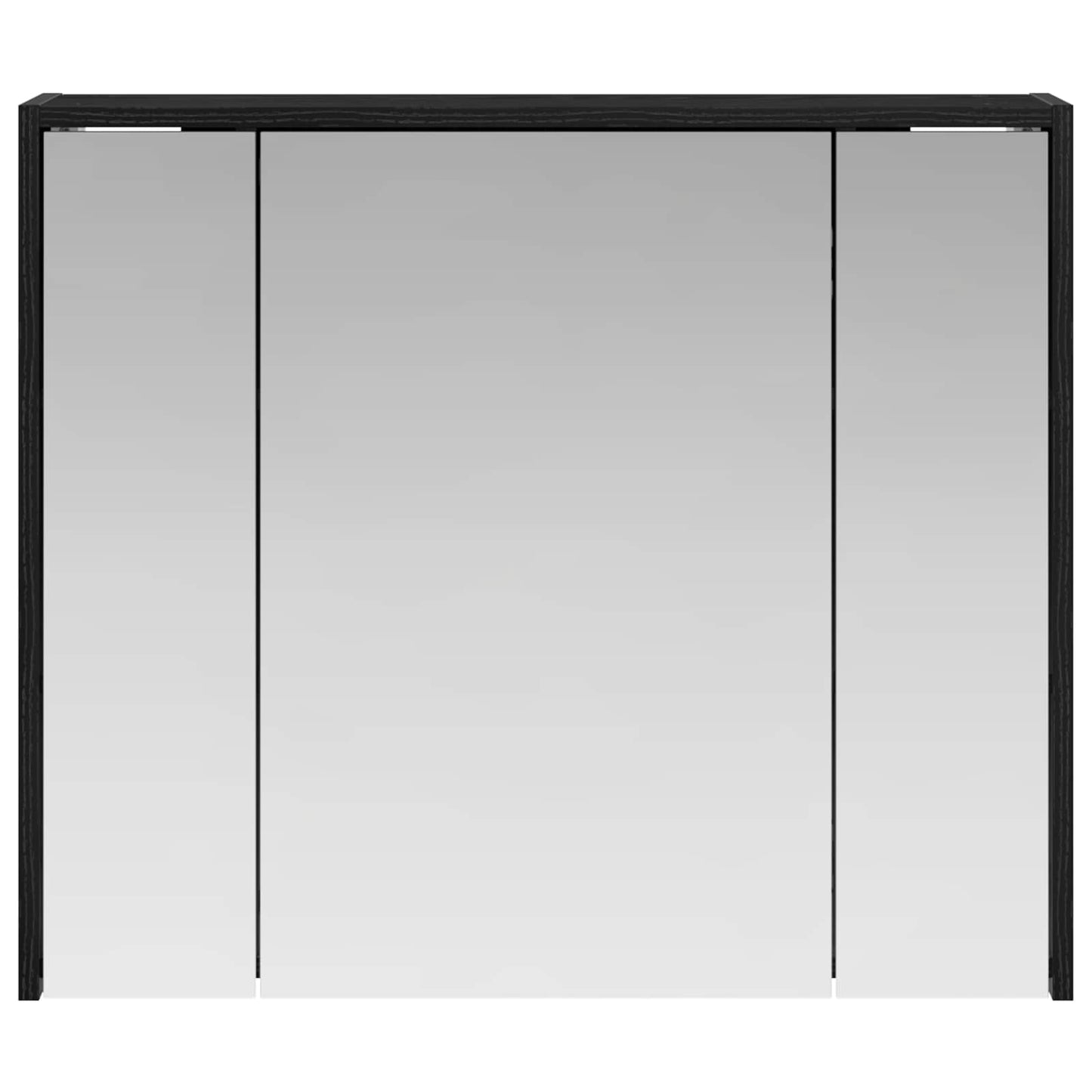 Baderomsspeilskap Svart Eik 73,5 x 16 x 62,5 cm Konstruert tre