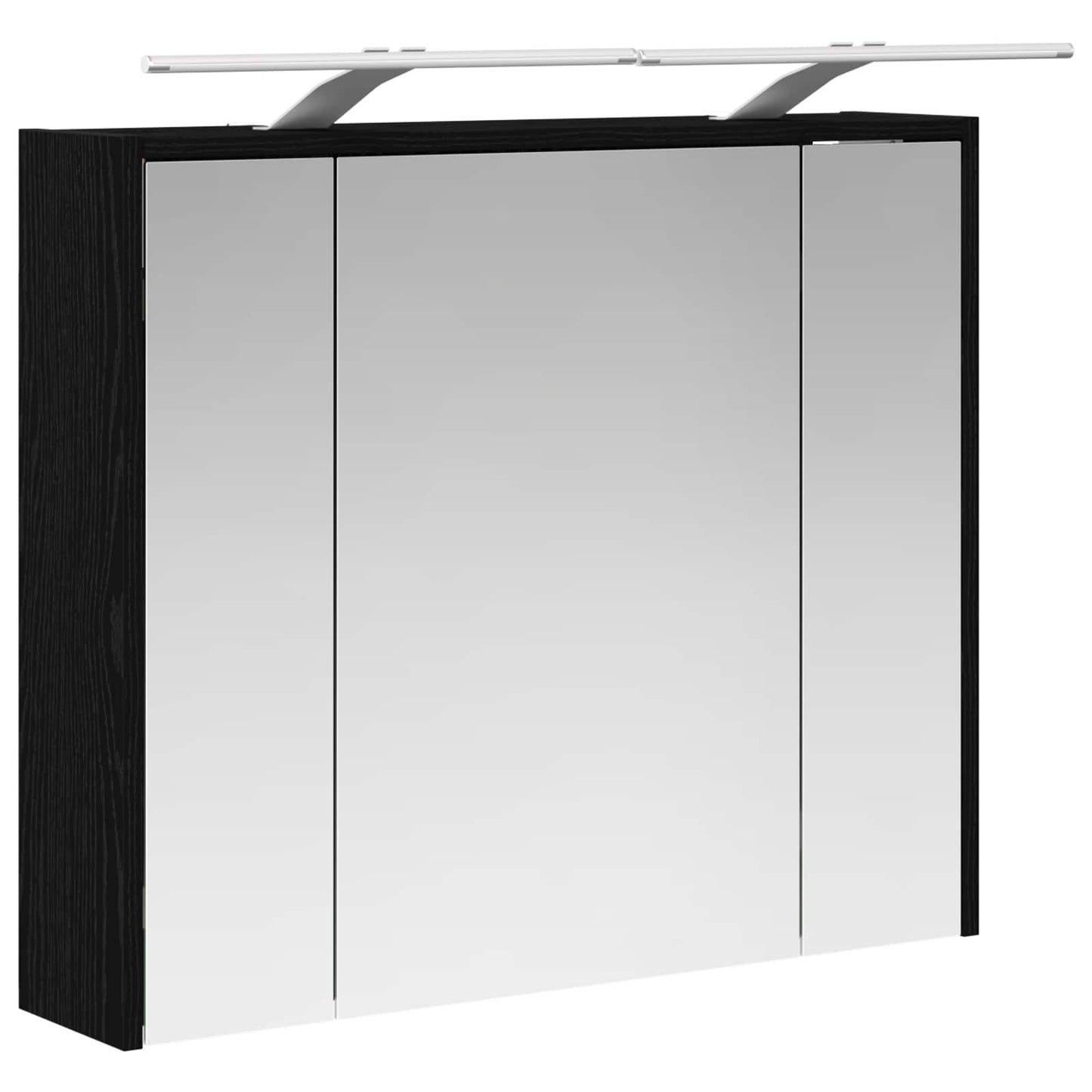 Baderomsspeilskap Svart Eik 73,5 x 16 x 62,5 cm Konstruert tre
