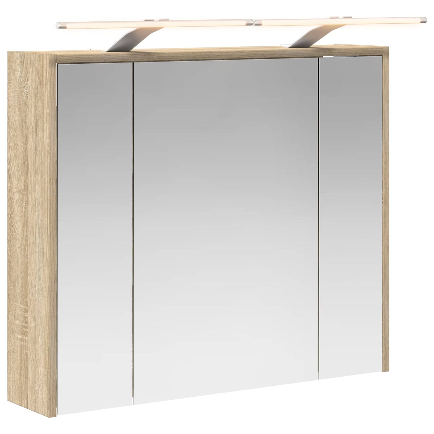 Baderomsspeilskap Sonoma eik 73,5 x 16 x 62,5 cm Konstruert tre