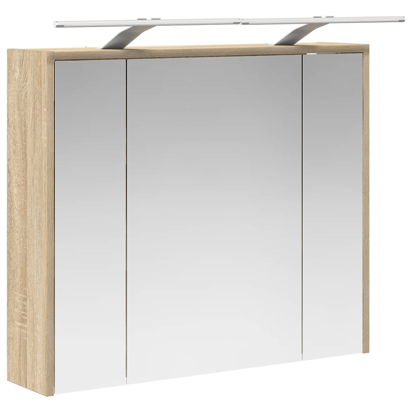 Baderomsspeilskap Sonoma eik 73,5 x 16 x 62,5 cm Konstruert tre