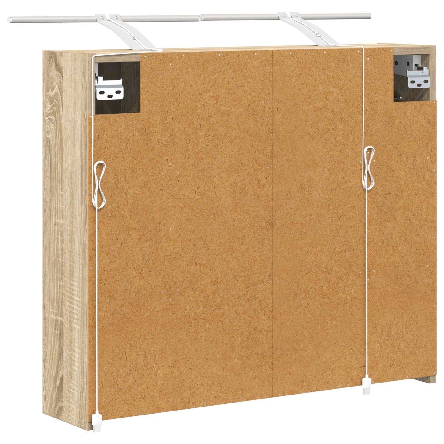 Baderomsspeilskap Sonoma eik 73,5 x 16 x 62,5 cm Konstruert tre