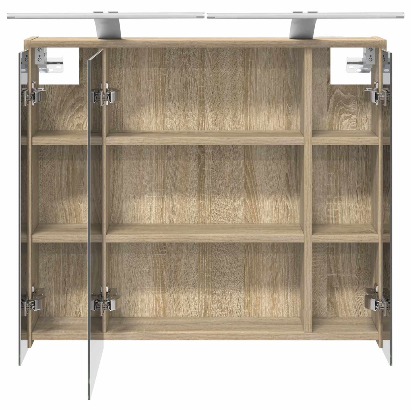 Baderomsspeilskap Sonoma eik 73,5 x 16 x 62,5 cm Konstruert tre