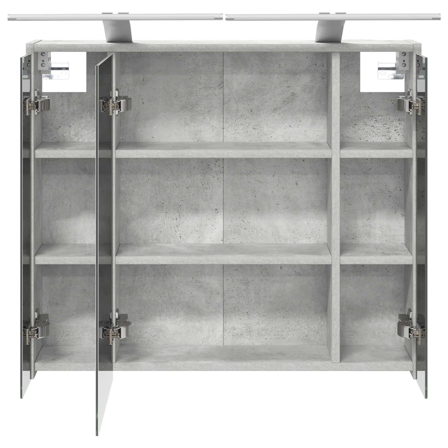 Baderomsspeilskap Betonggrå 73,5 x 16 x 62,5 cm Konstruert tre