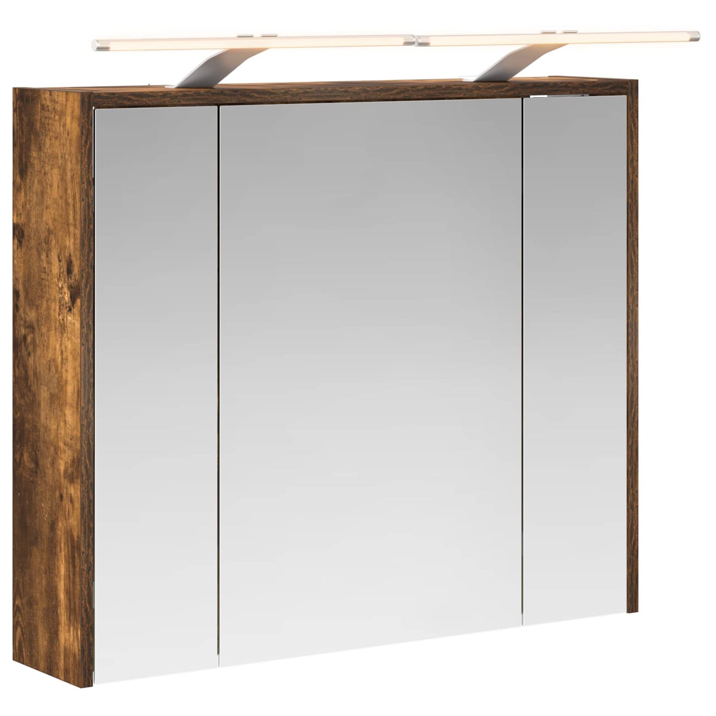 Baderomsspeilskap Røkt eik 73,5 x 16 x 62,5 cm Konstruert tre
