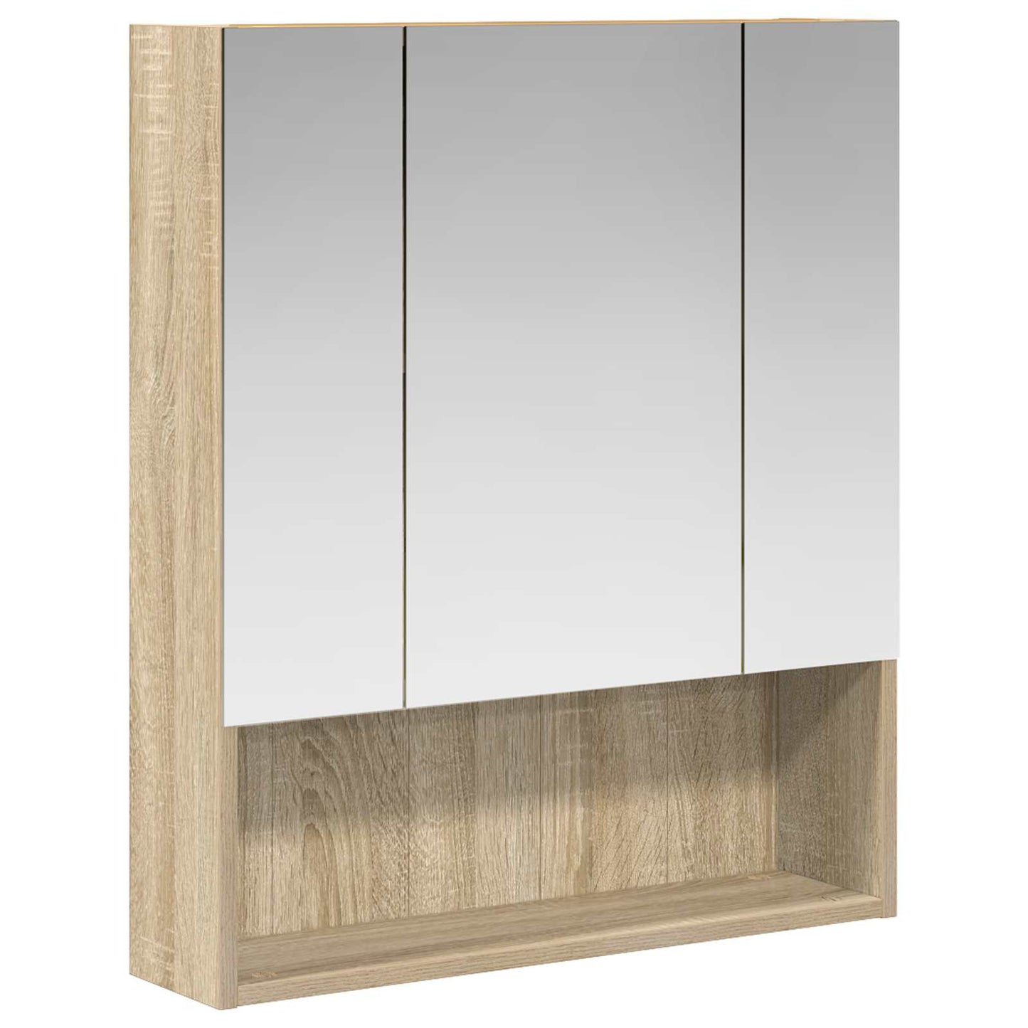 Baderomsspeilskap Sonoma eik 60 x 14.5 x 70 cm Konstruert tre