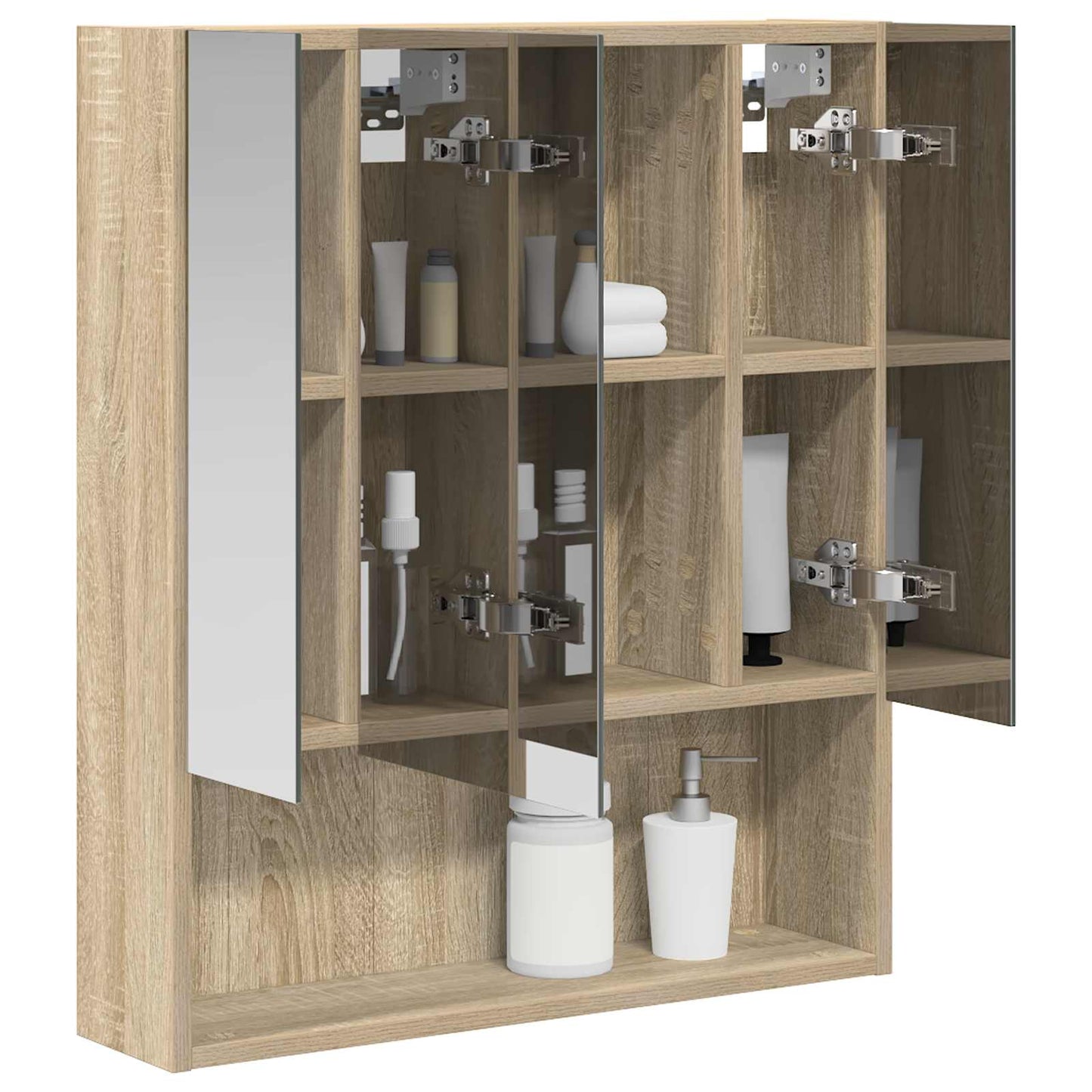 Baderomsspeilskap Sonoma eik 60 x 14.5 x 70 cm Konstruert tre