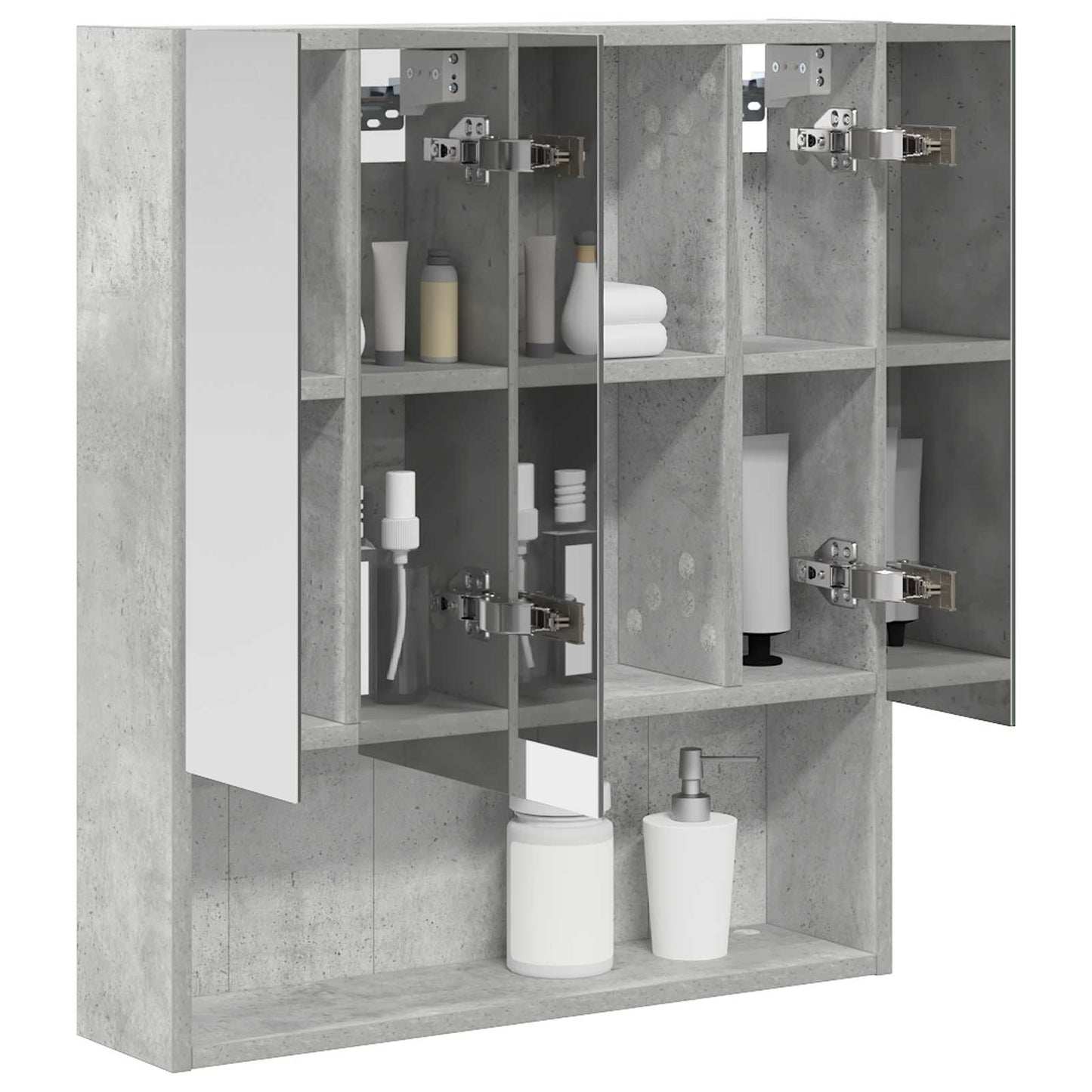 Baderomsspeilskap Betonggrå 60 x 14.5 x 70 cm Konstruert tre