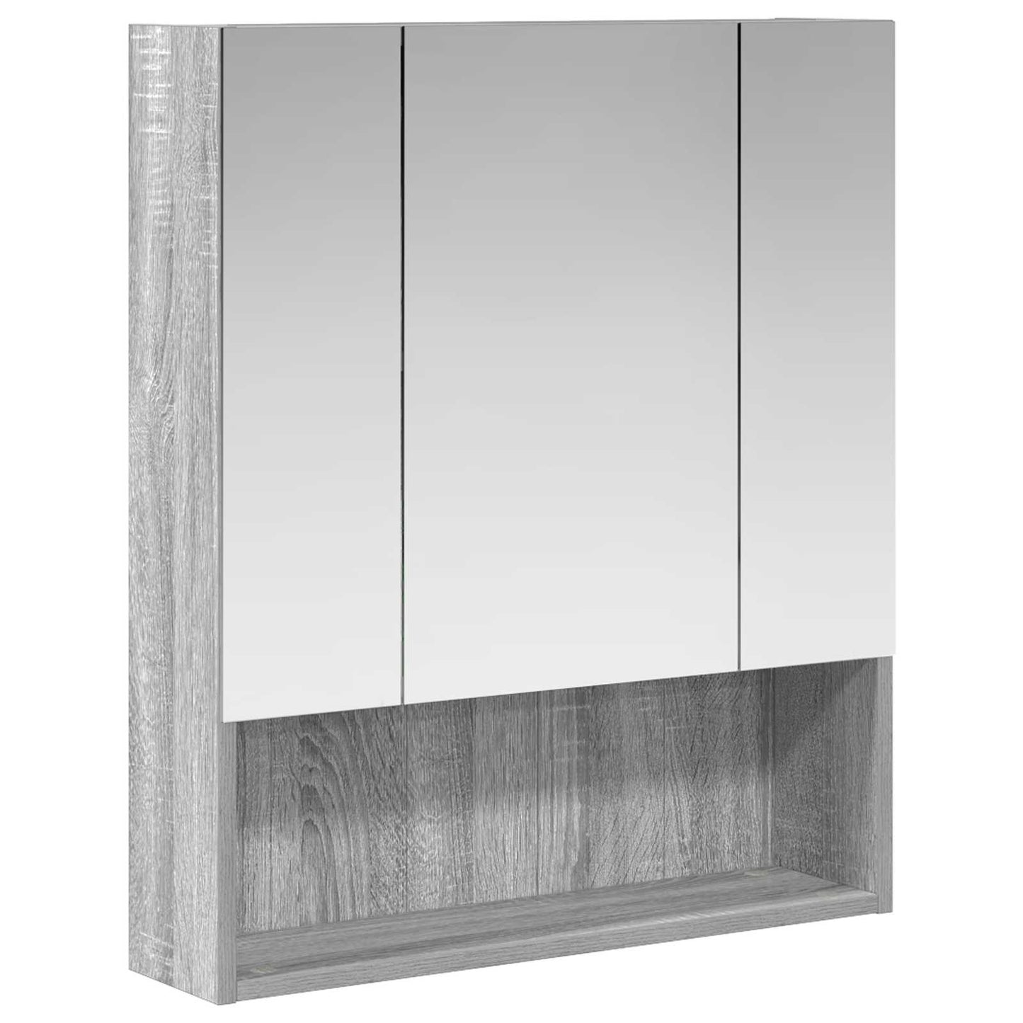 Baderomsspeilskap Grå Sonoma 60 x 14.5 x 70 cm Konstruert tre