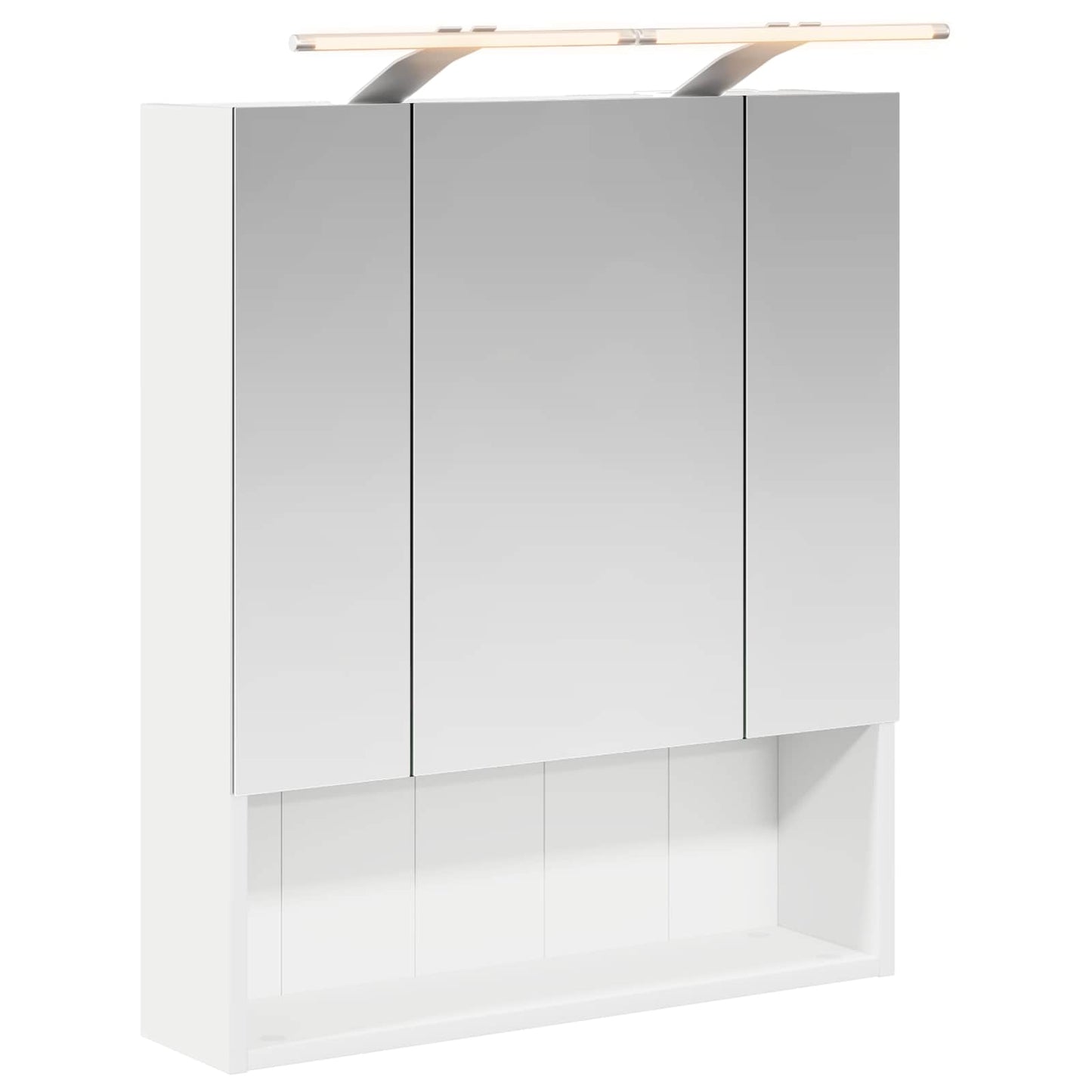 Baderomsspeilskap med dør Hvit 60 x 14.5 x 70 cm Konstruert tre