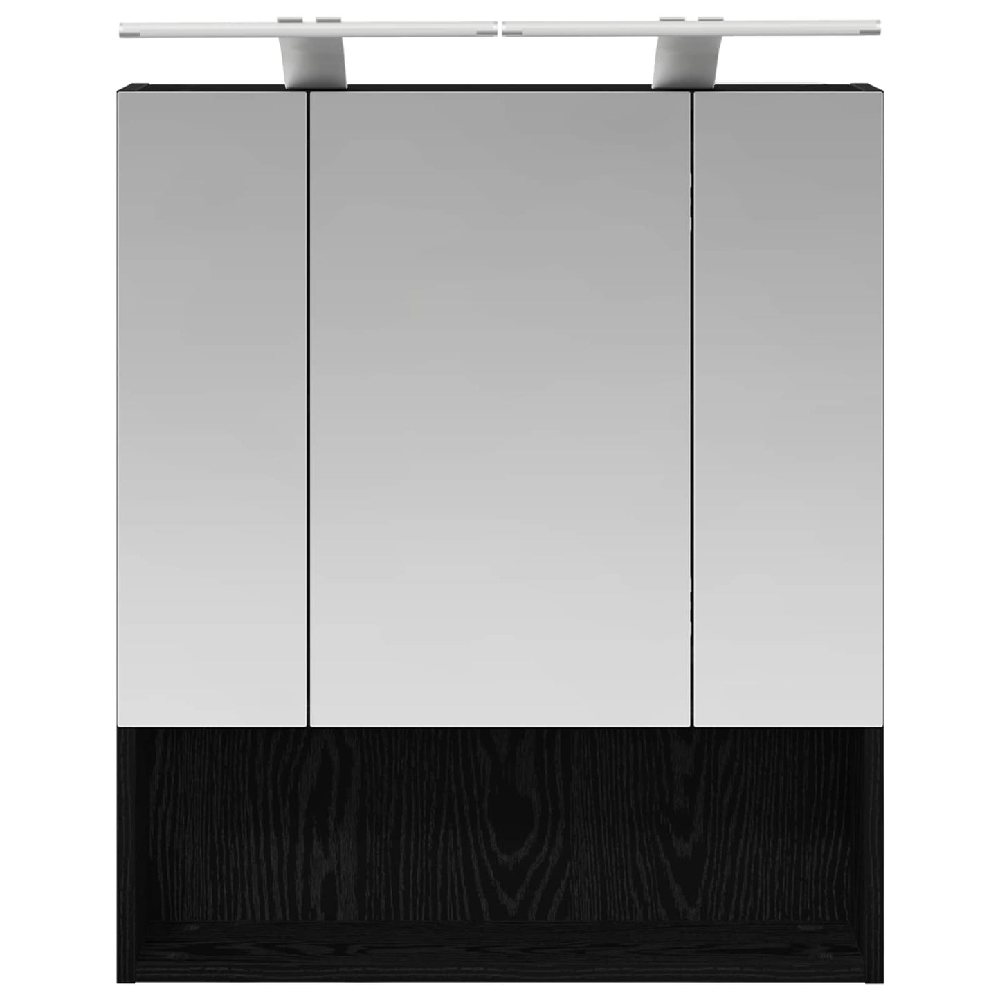 Baderomsspeilskap Svart Eik 60 x 14.5 x 70 cm Konstruert tre