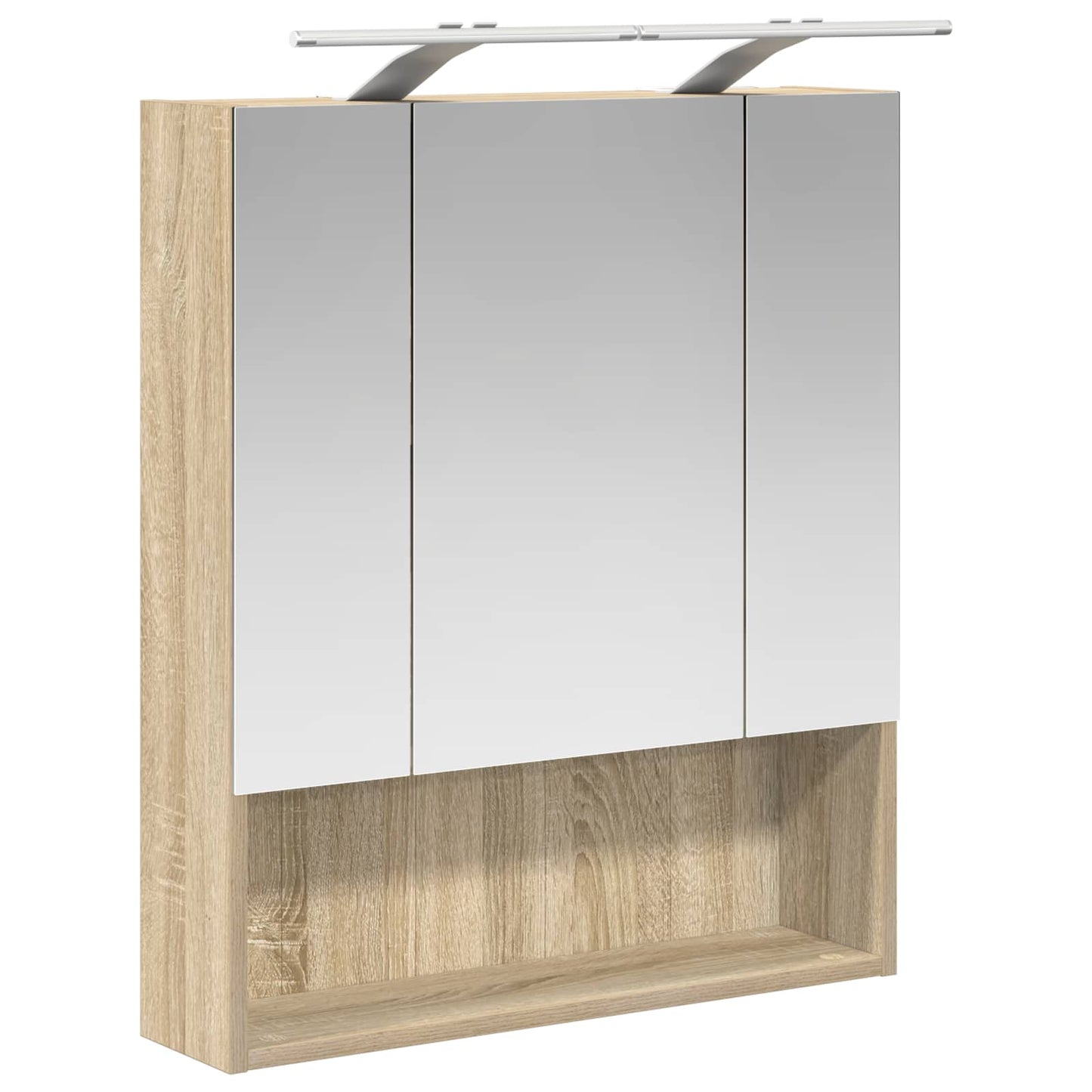 Baderomsspeilskap Sonoma eik 60 x 14.5 x 70 cm Konstruert tre