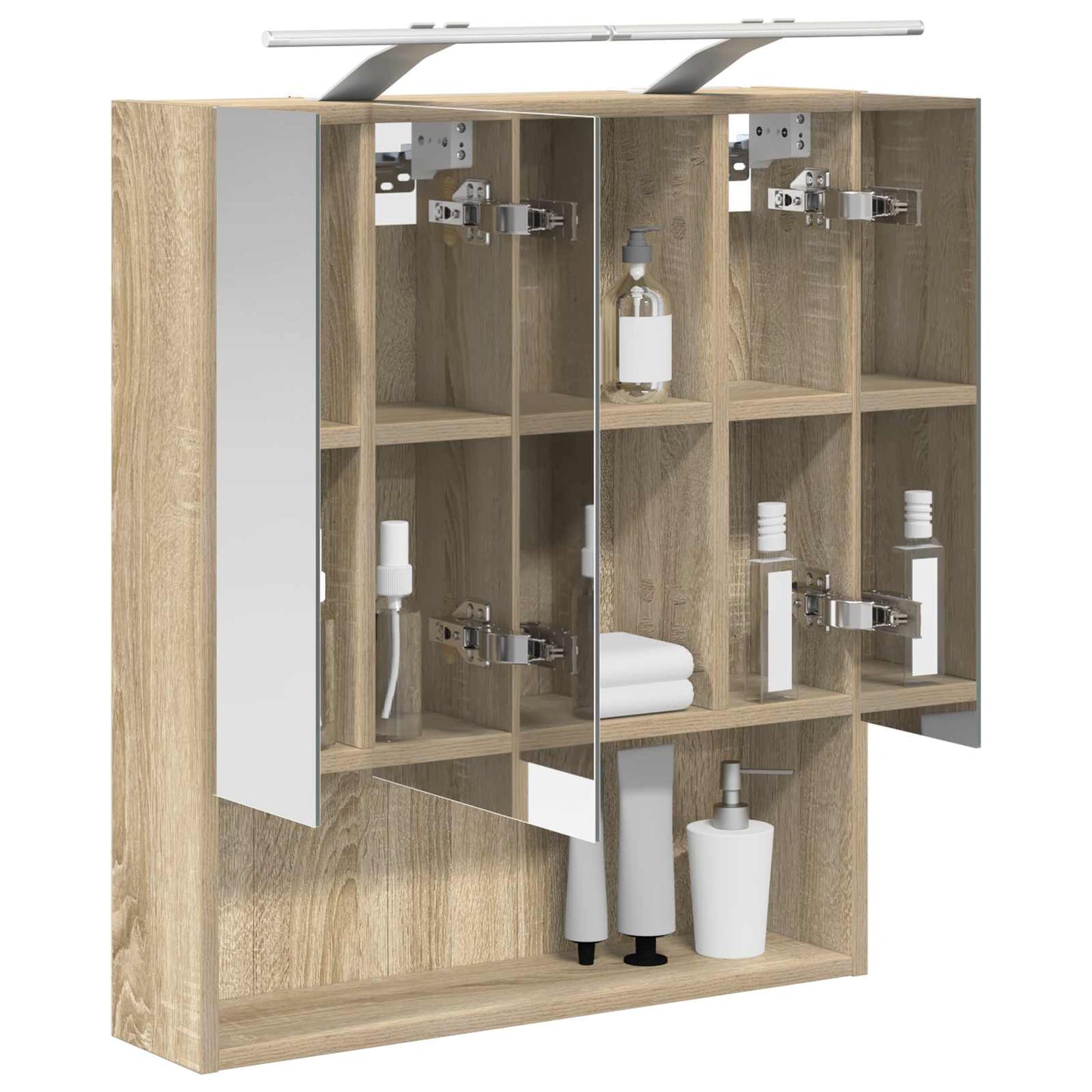 Baderomsspeilskap Sonoma eik 60 x 14.5 x 70 cm Konstruert tre