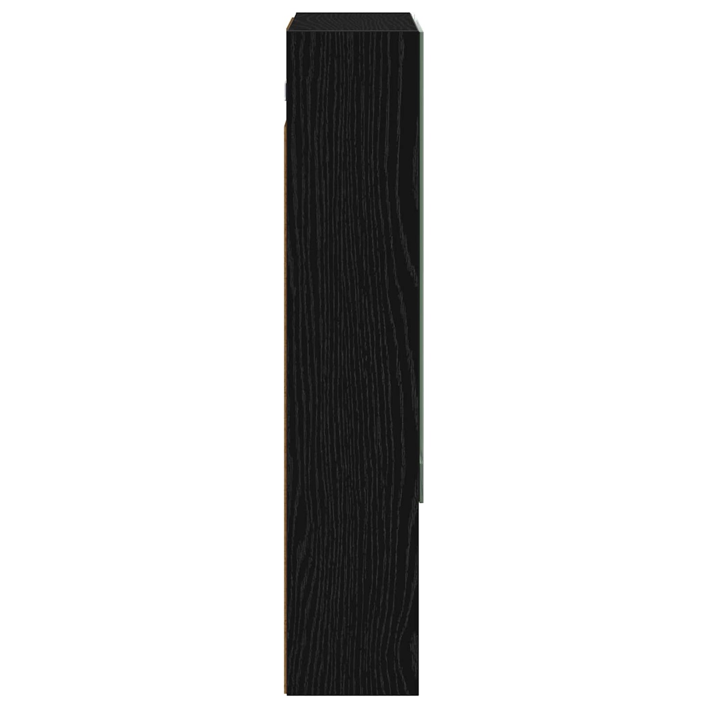 Baderomsspeilskap Svart Eik 50 x 14,5 x 70 cm Konstruert tre