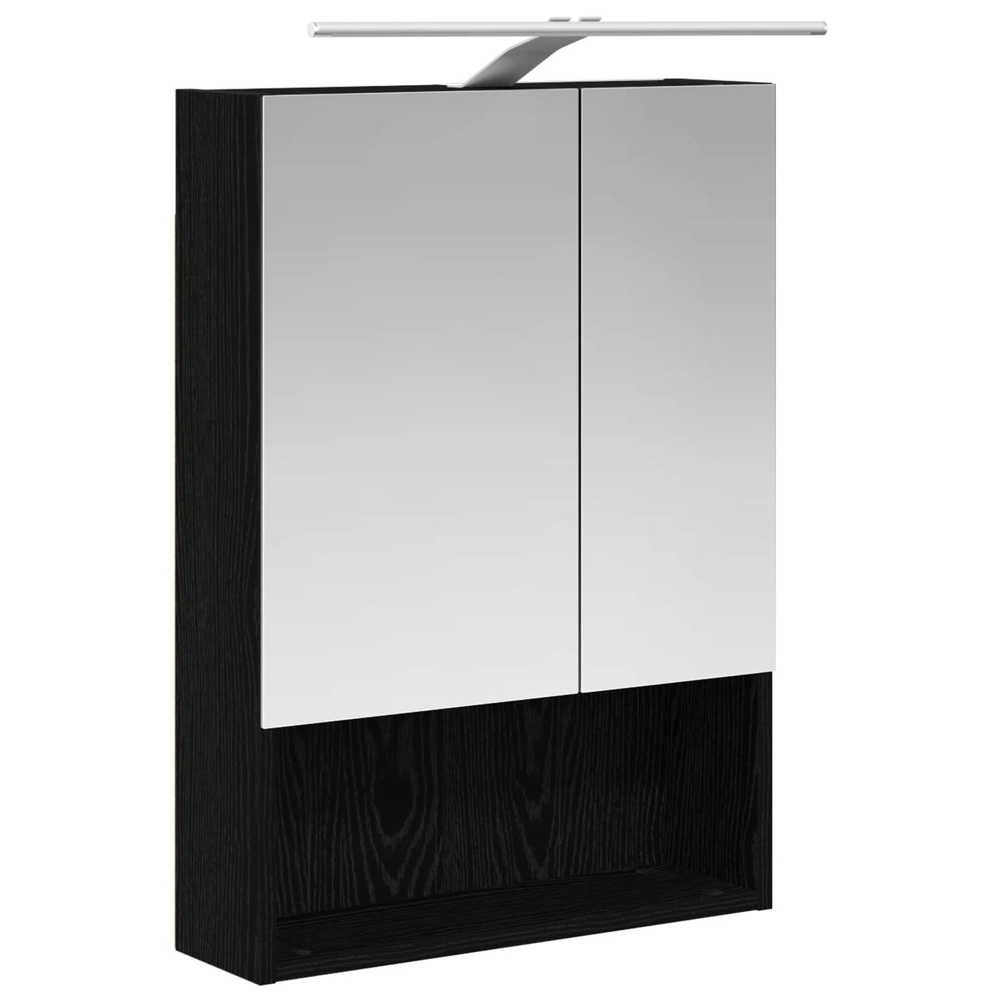 Baderomsspeilskap Svart Eik 50 x 14,5 x 70 cm Konstruert tre