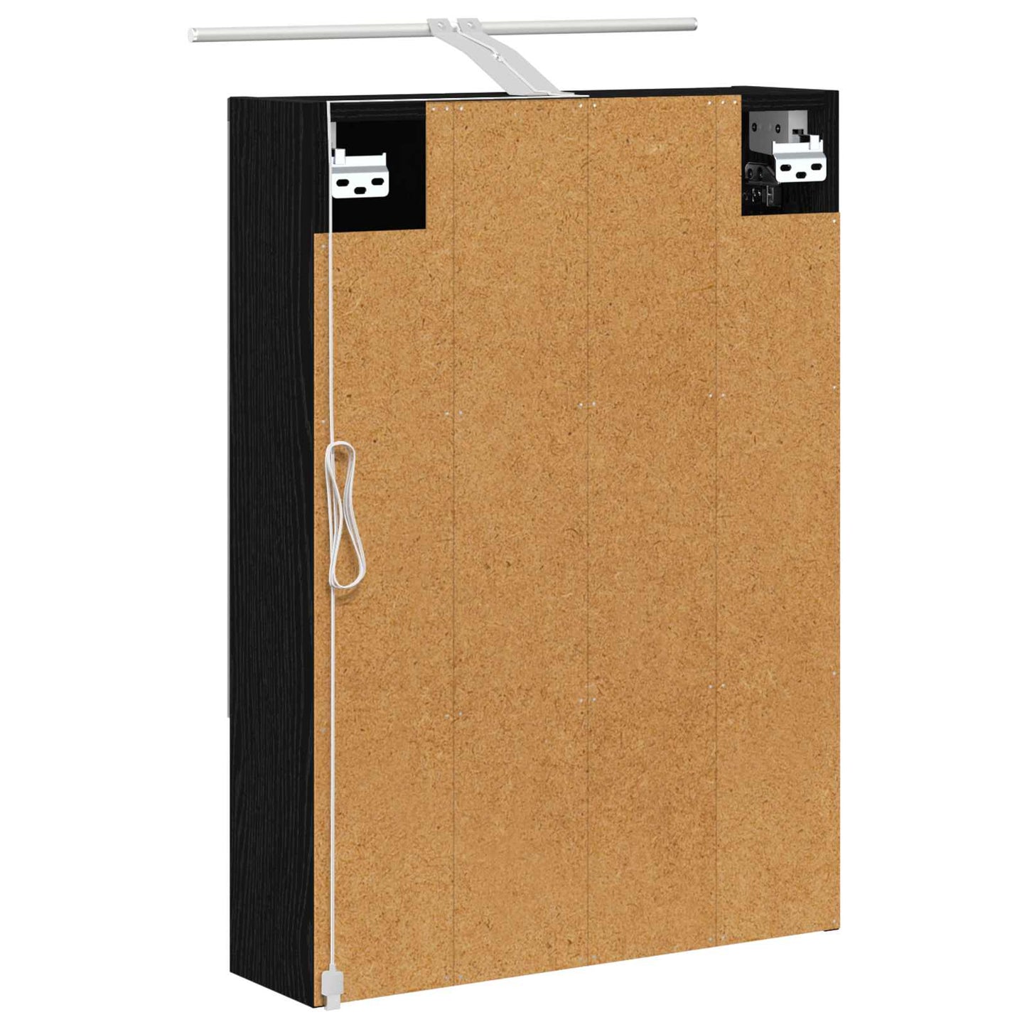 Baderomsspeilskap Svart Eik 50 x 14,5 x 70 cm Konstruert tre